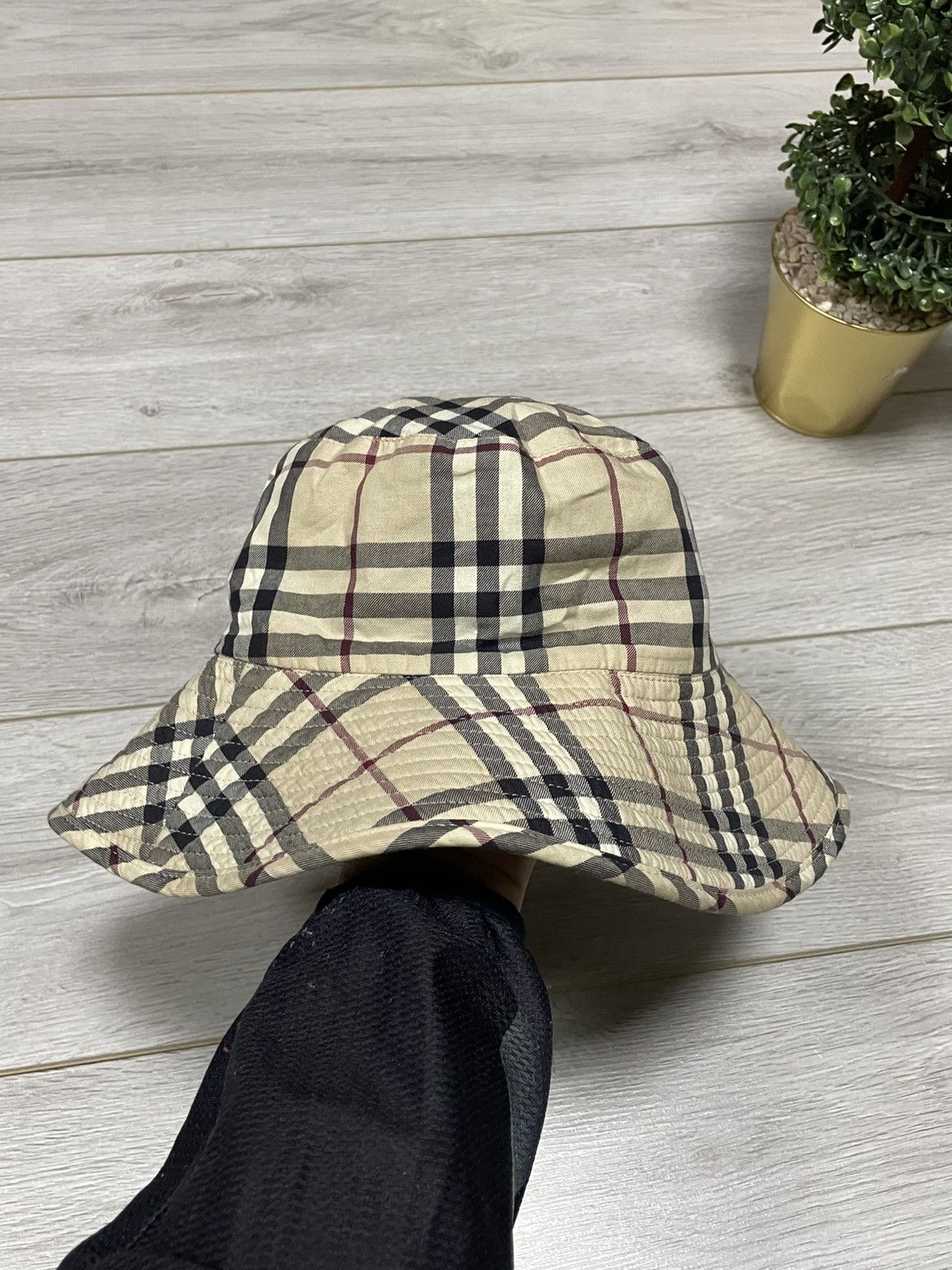 Burberry Burberry London denim bucket hat nova check double-side hat Size ONE SIZE - 5 Thumbnail