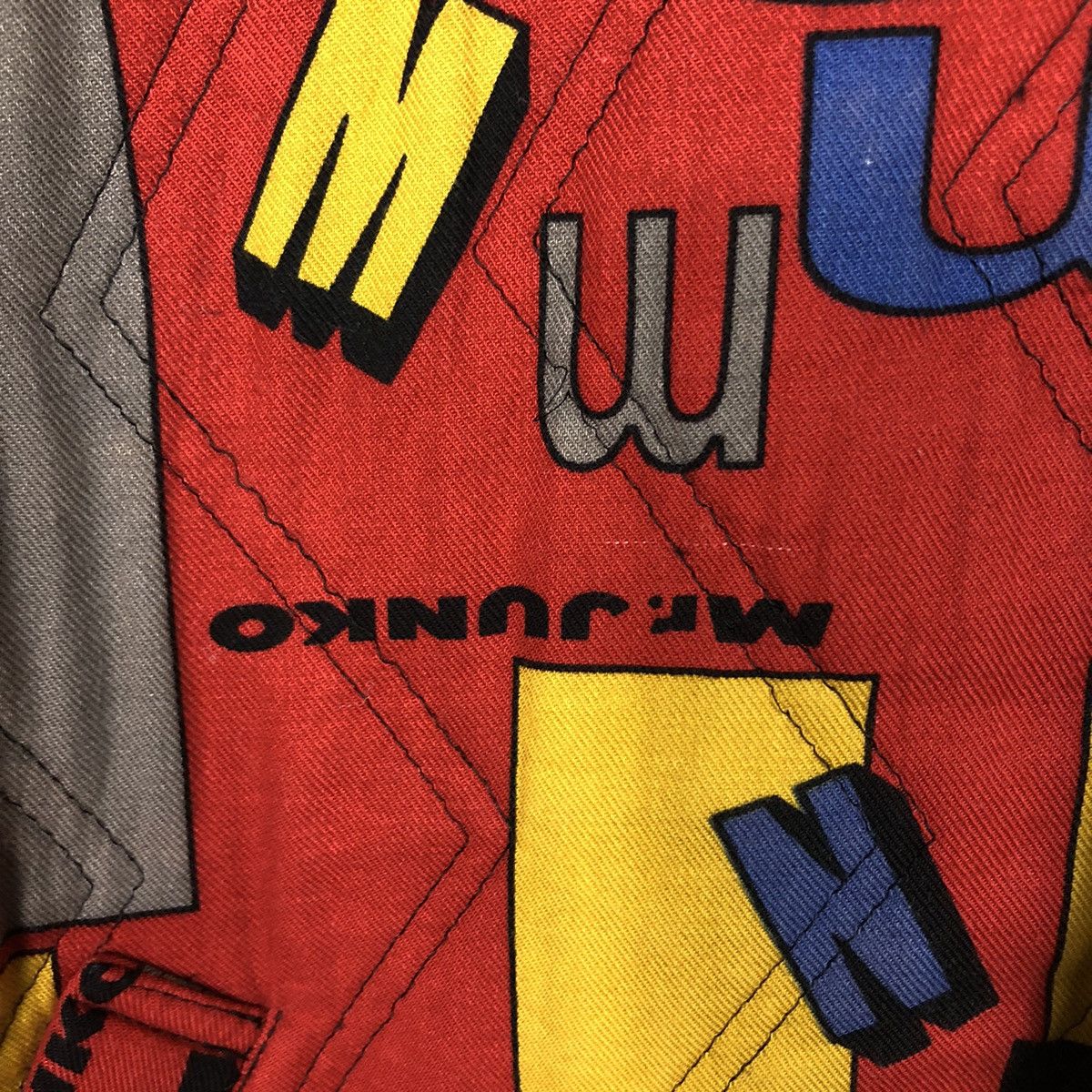Japanese Brand Vintage Mr. JUNKO 90s Pop-Art Letter Print Bomber Jacket Size US L / EU 52-54 / 3 - 18 Thumbnail