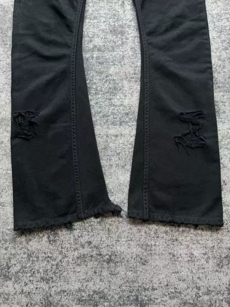 Balenciaga Balenciaga size XS Black curved knife destroyed denim pant Size 23" - 3 Thumbnail