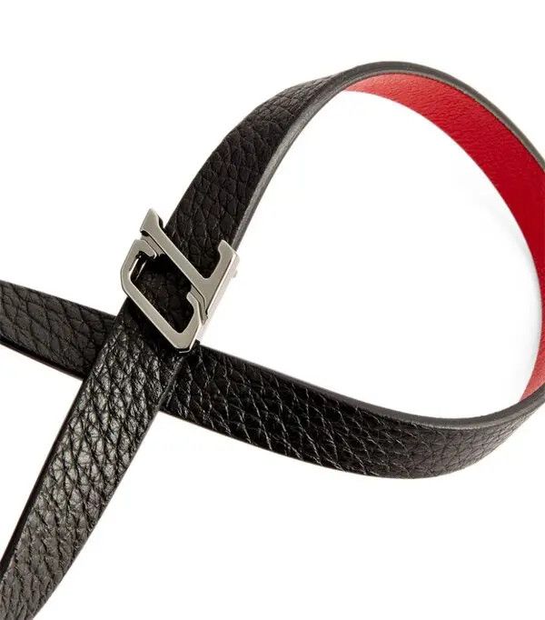Christian Louboutin oc11z0225 Size: OS/Rui Logo Bracelet in Black/Red Size ONE SIZE - 4 Thumbnail