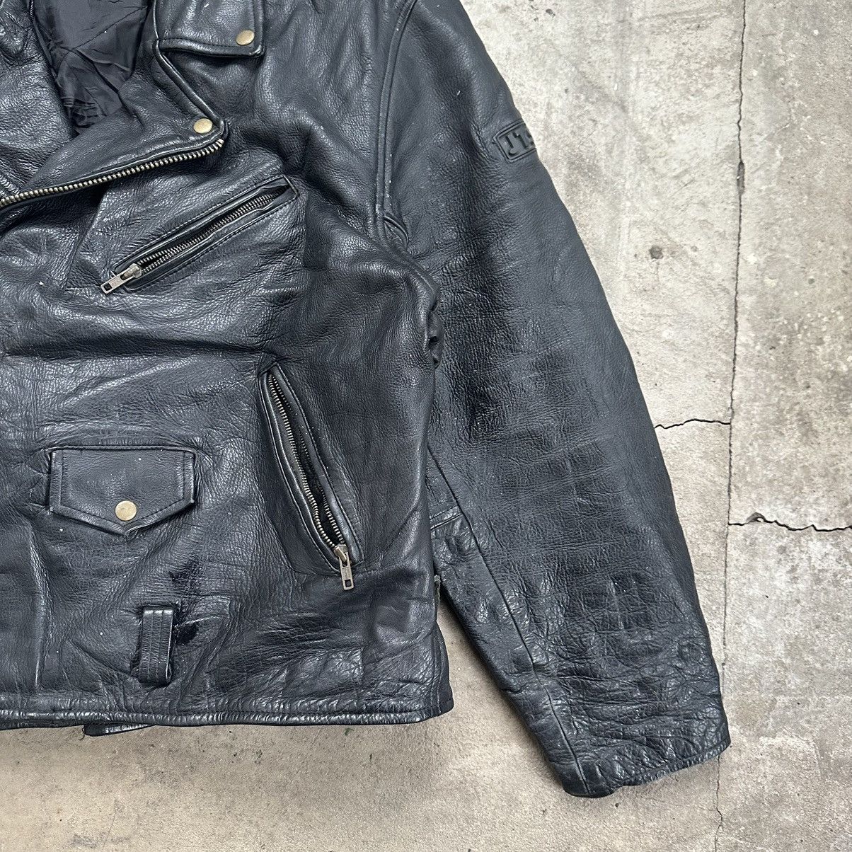 Genuine Leather Vintage Leather moto biker Jacket y2k jacket Size US XXL / EU 58 / 5 - 5 Thumbnail