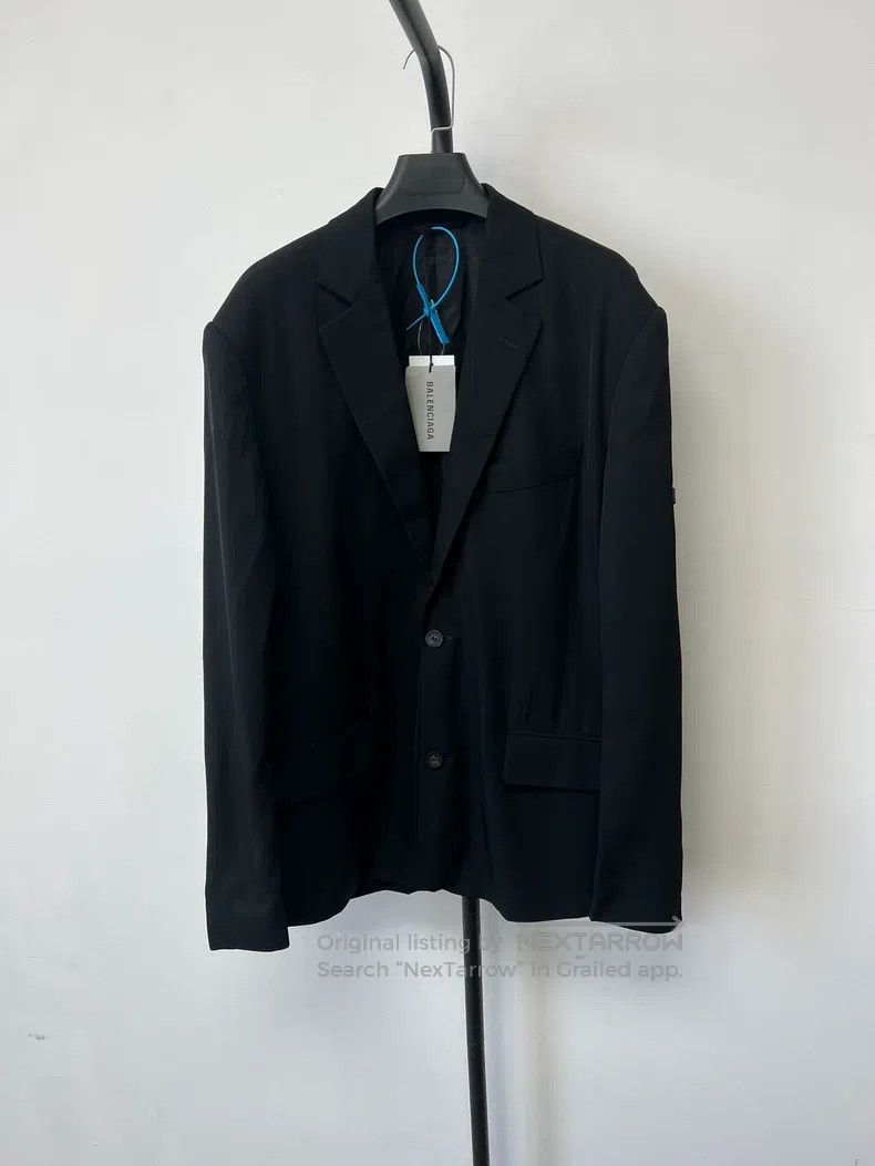 Balenciaga Balenciaga Lustrous Viscose Twill Blazer Jacket Size XXS / US 00 / IT 34 - 1 Thumbnail
