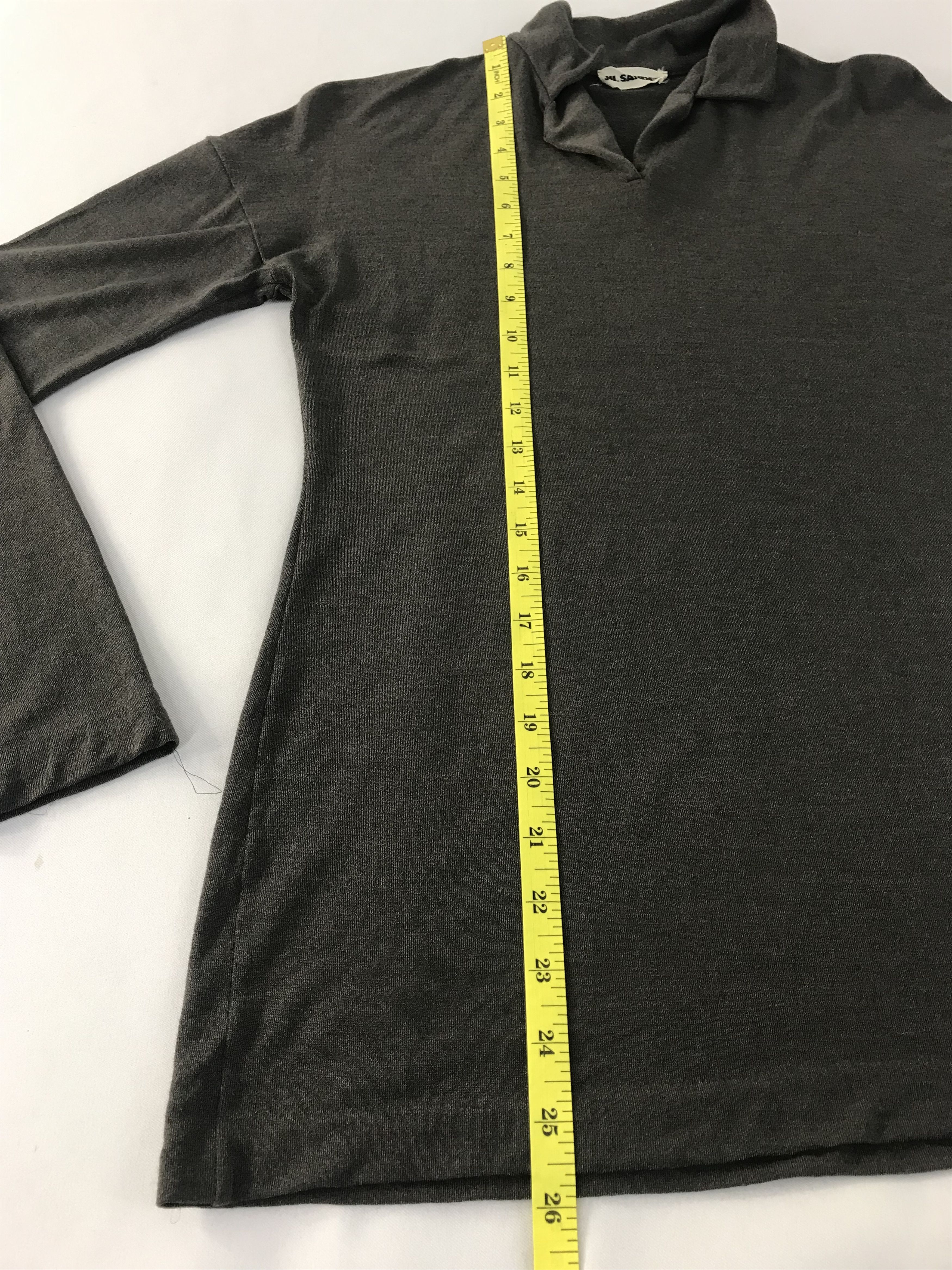 Jil Sander Jil Sander Black Plain Longsleeve Polo Tee T-shirt Size US S / EU 44-46 / 1 - 9 Thumbnail