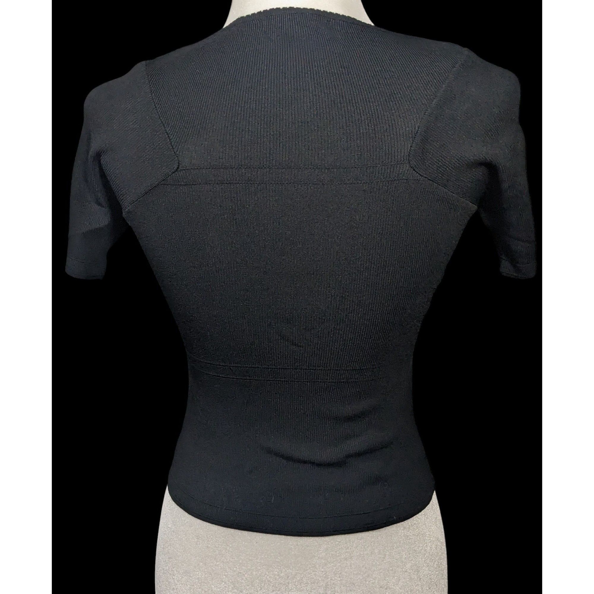 Other Y2K Jane Doe Black Top With Red And White Embroidered Floral Size S / US 4 / IT 40 - 2 Thumbnail