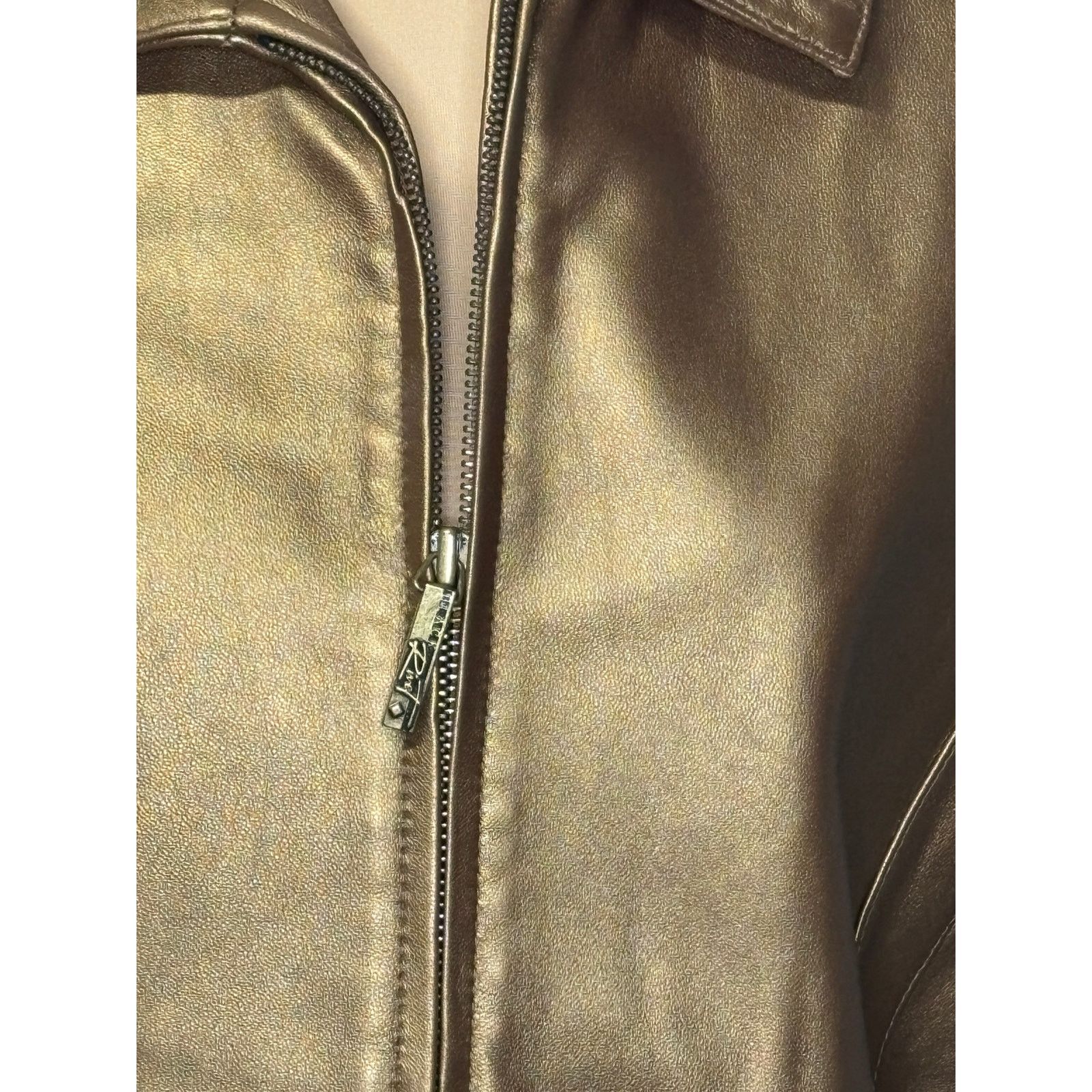 Black Rivet BLACK RIVET Women's Leather Zip-Front Jacket | Size L Size L / US 10 / IT 46 - 7 Thumbnail