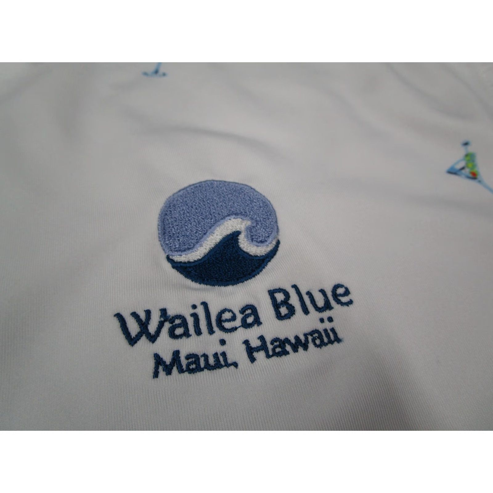 Vintage Straight Down Shirt Mens Medium White Wailea Blue Maui Golf Polo Martini Print Size US M / EU 48-50 / 2 - 3 Thumbnail