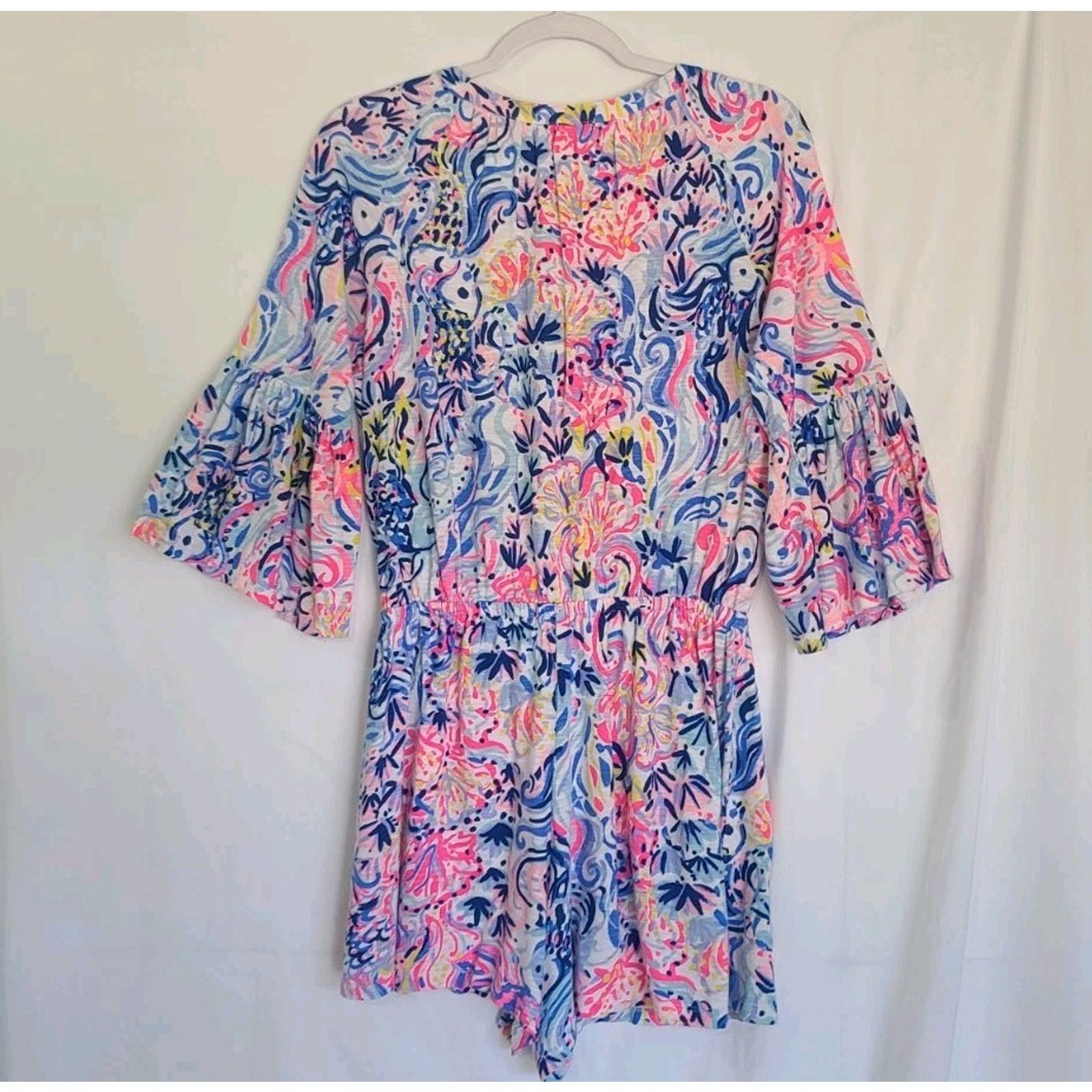 Lilly Pulitzer Lilly Pulitzer Women's Del Lago Multicolored Romper Small Size 26" / US 2 / IT 38 - 6 Thumbnail