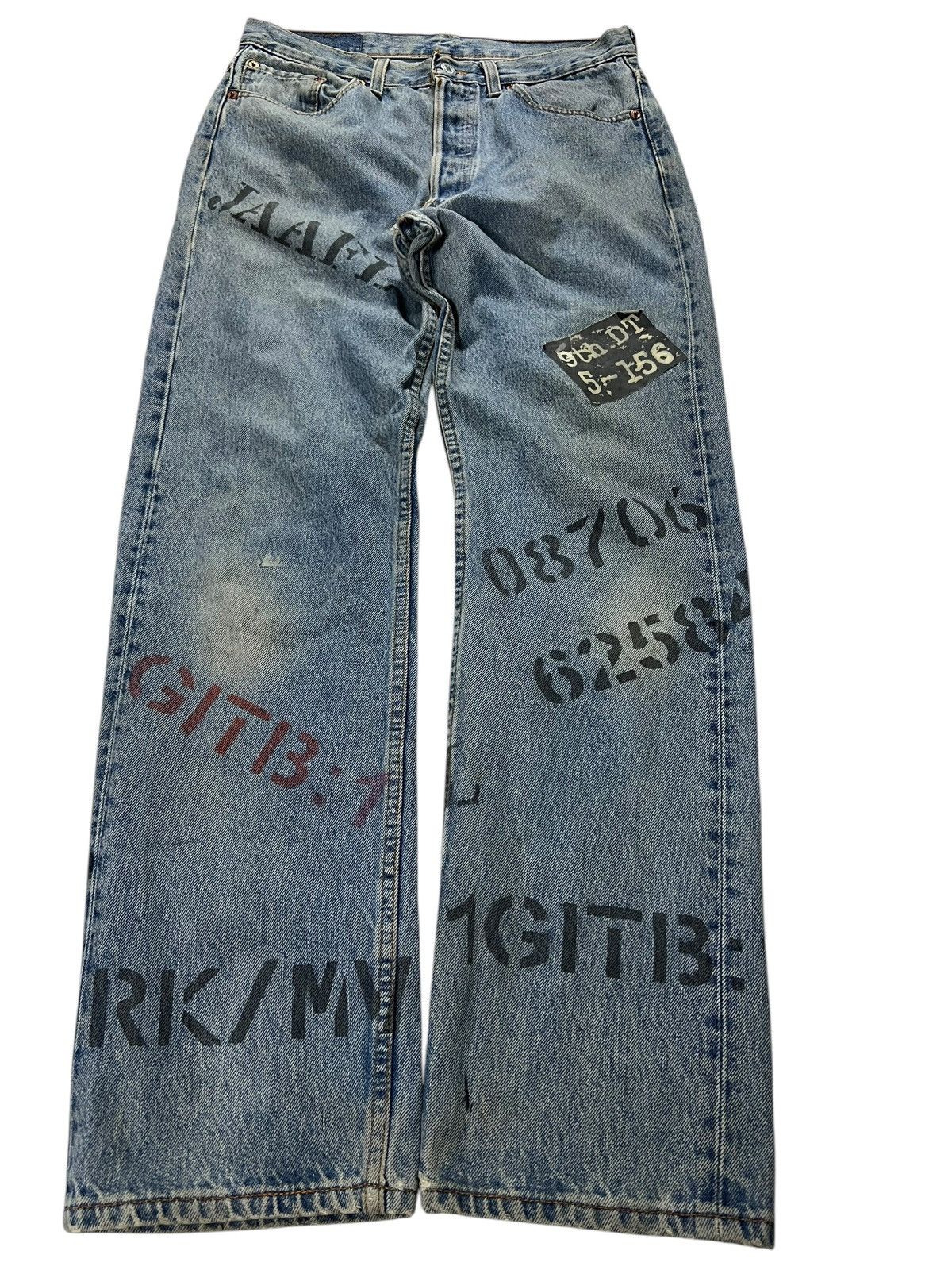 Levi's Vintage 90’s Levis 501 Custom Punk Stone Wash Jean Size US 30 / EU 46 - 1 Thumbnail
