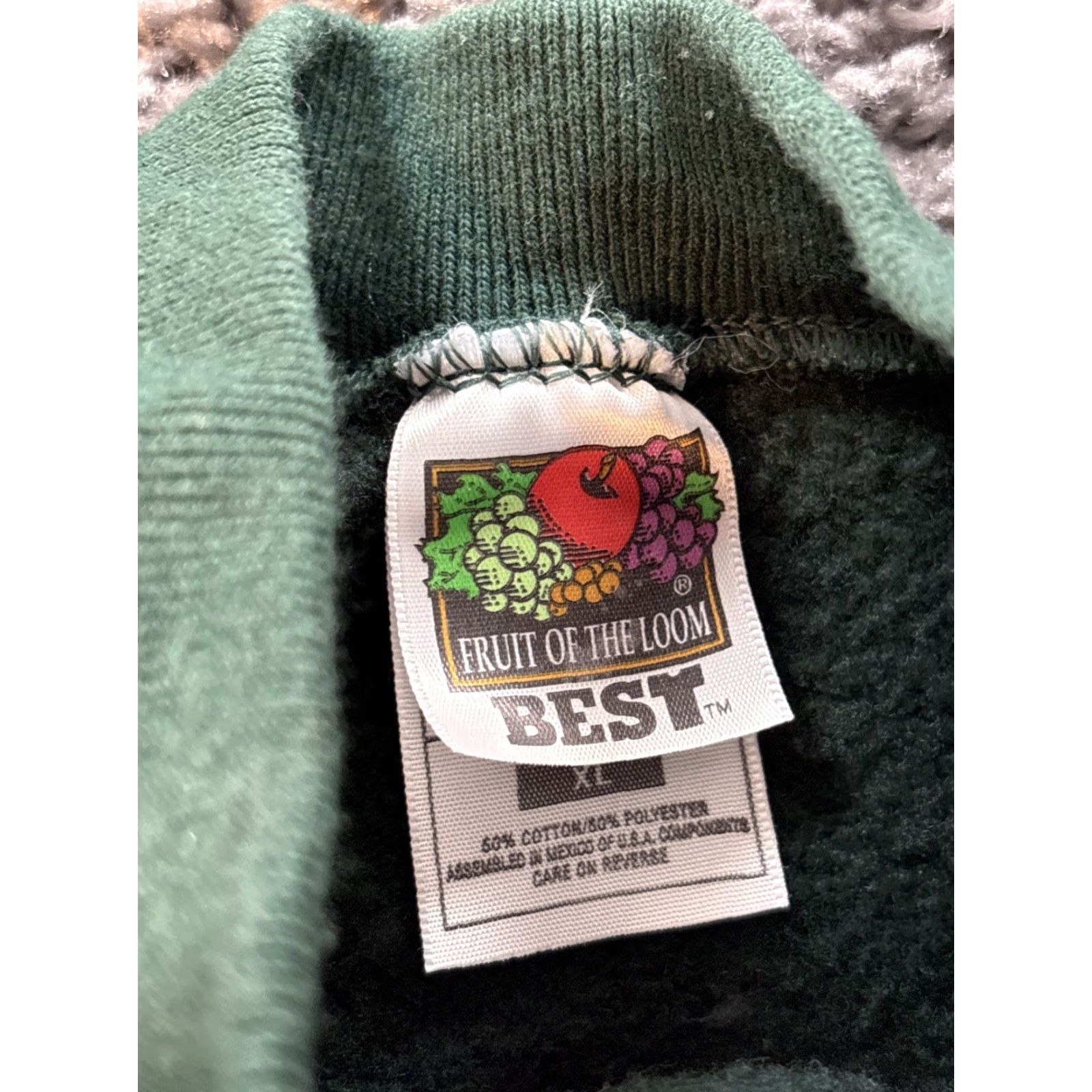 Fruit Of The Loom VINTAGE Fruit Of The Loom Sweatshirt Womens XL Green Cat Lady Kitten 90s Womens XL Green 90s Cat Lady Sweatshirt Size XL / US 12-14 / IT 48-50 - 5 Thumbnail