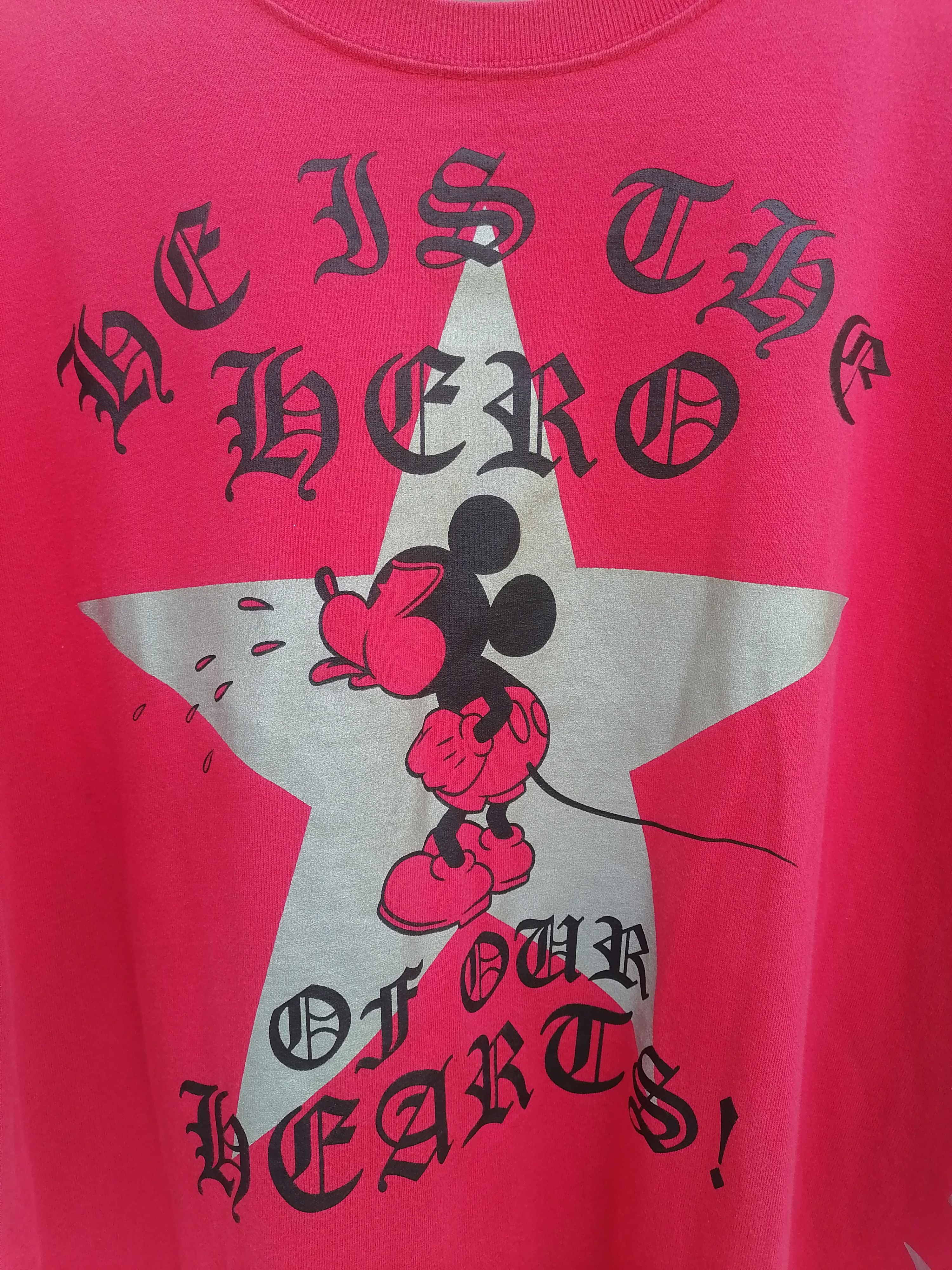 Disney × Mickey Mouse Mickey Mouse Hero Character Sun Faded T-shirt Size US M / EU 48-50 / 2 - 2 Thumbnail