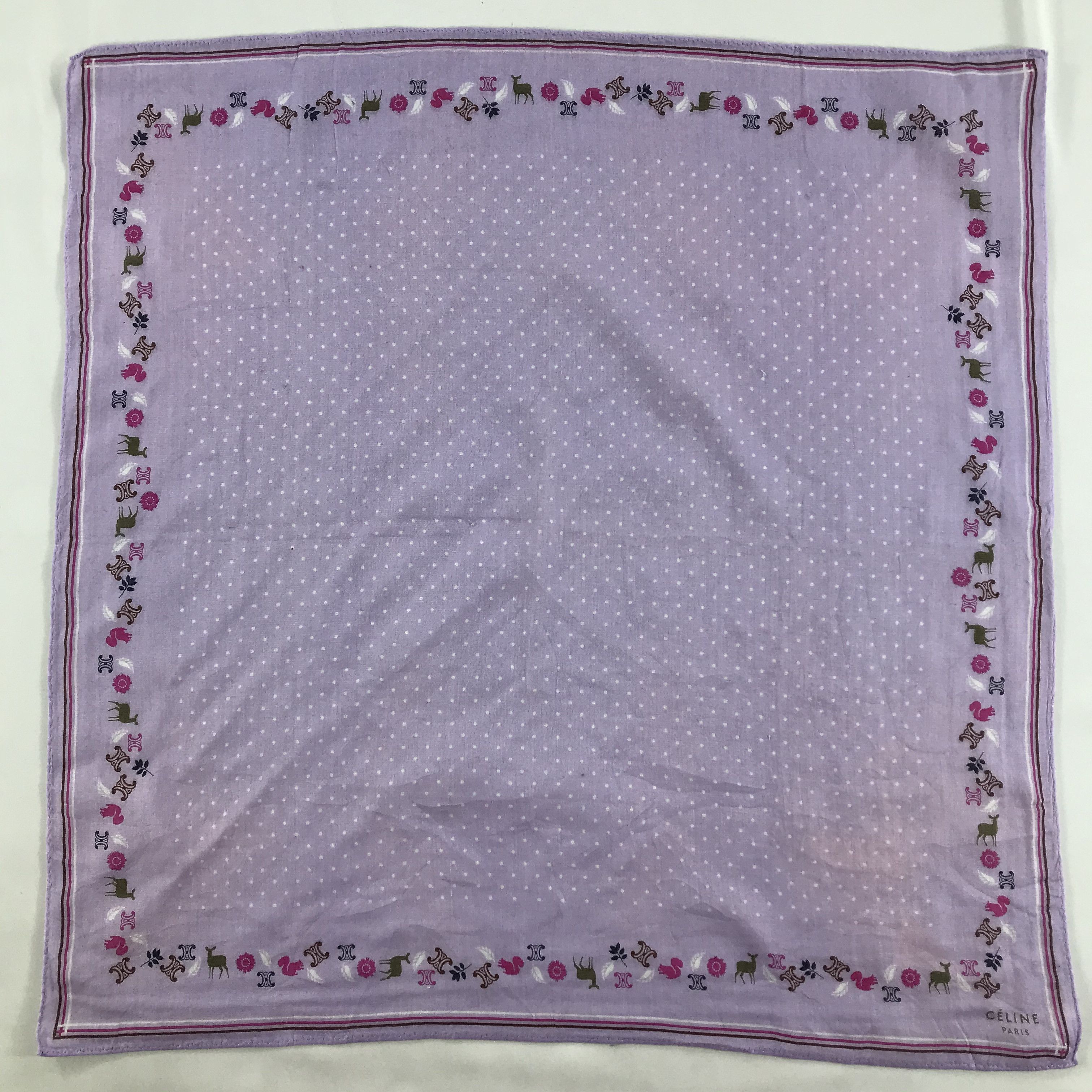 Celine × Vintage Celine Bandana / Handkerchief / Neckerchief - S1566 Size ONE SIZE - 1 Thumbnail