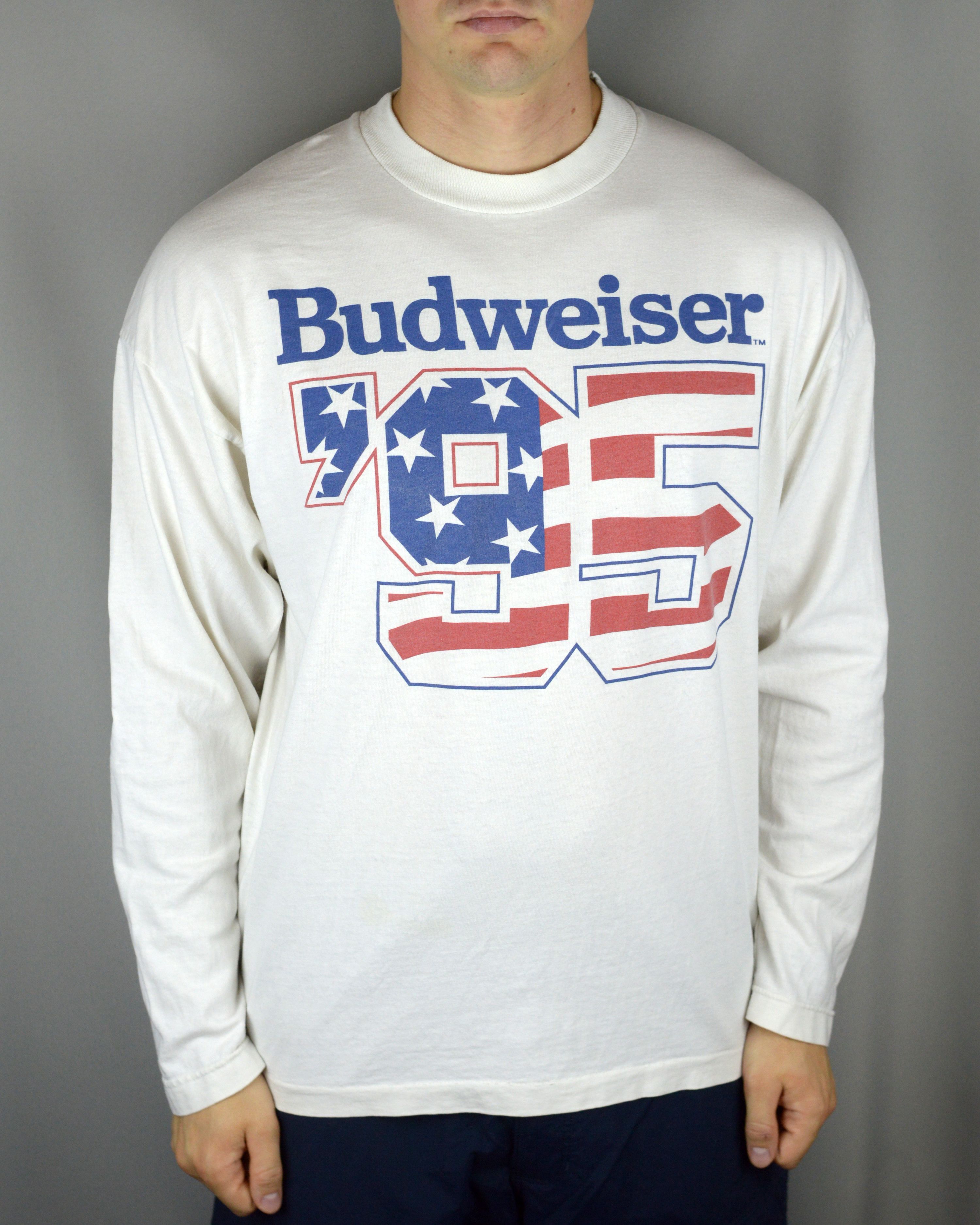 Budweiser × Vintage Vintage Budweiser 1995 long sleeve t shirt Size US XL / EU 56 / 4 - 1 Thumbnail