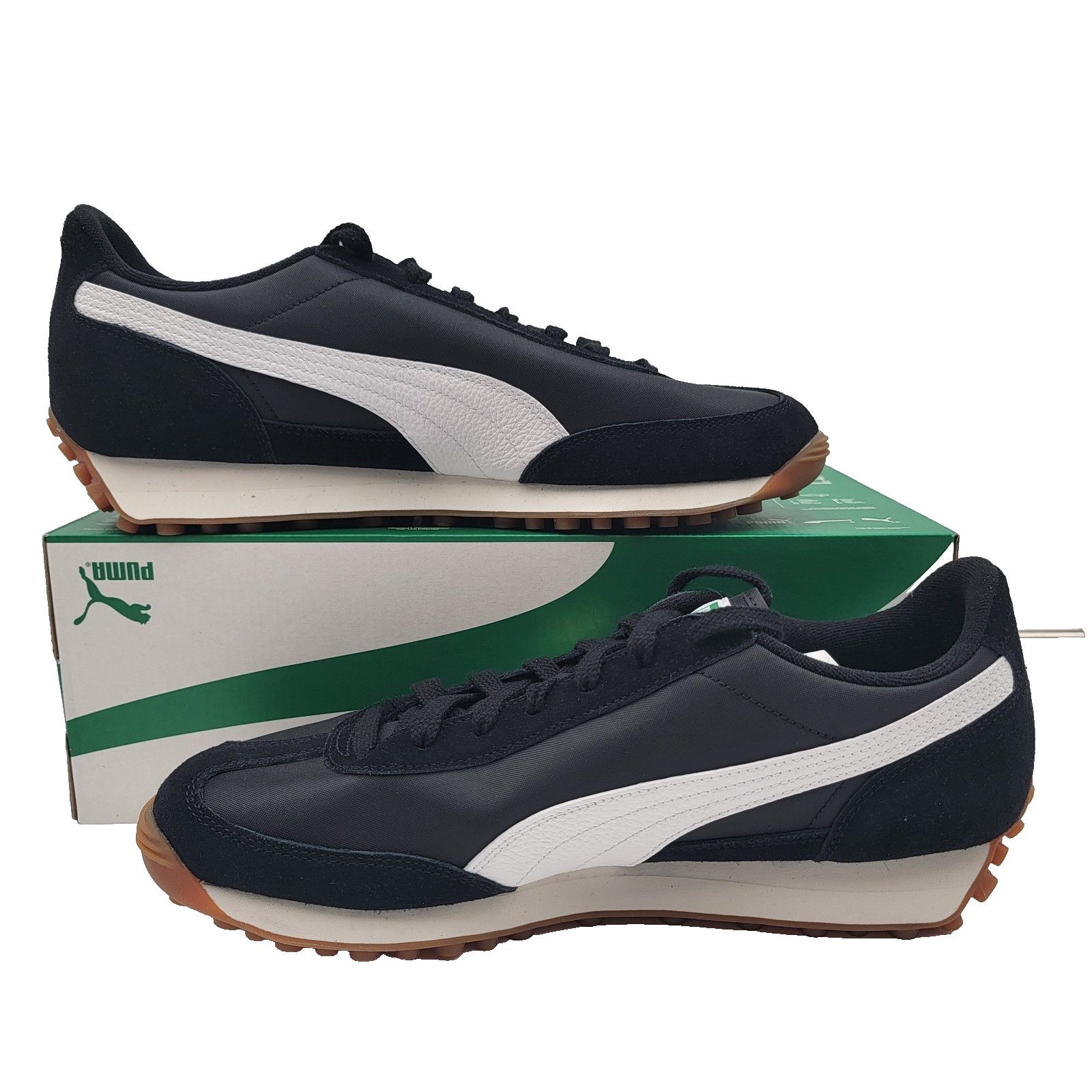 Puma Men PUMA Easy Rider Vintage Athletic Shoes Black/White Sz 12 Size US 12 / EU 45 - 2 Thumbnail