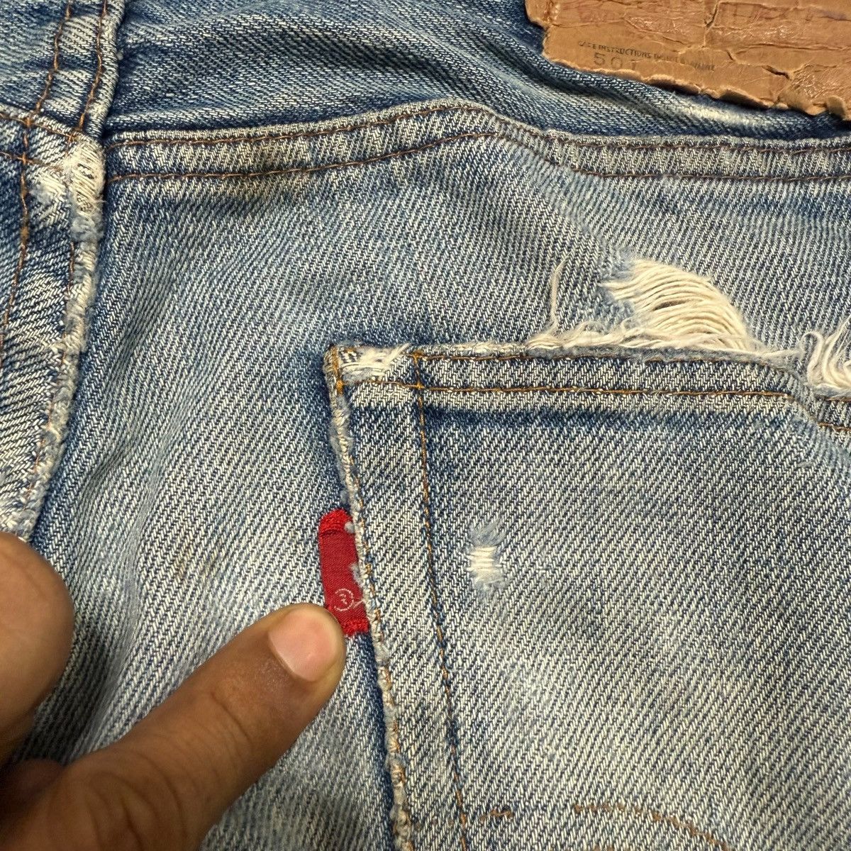 Levi's Vintage 60s Levis 501 Rindem Selvedge Button 6 Jeans Size US 30 / EU 46 - 12 Thumbnail