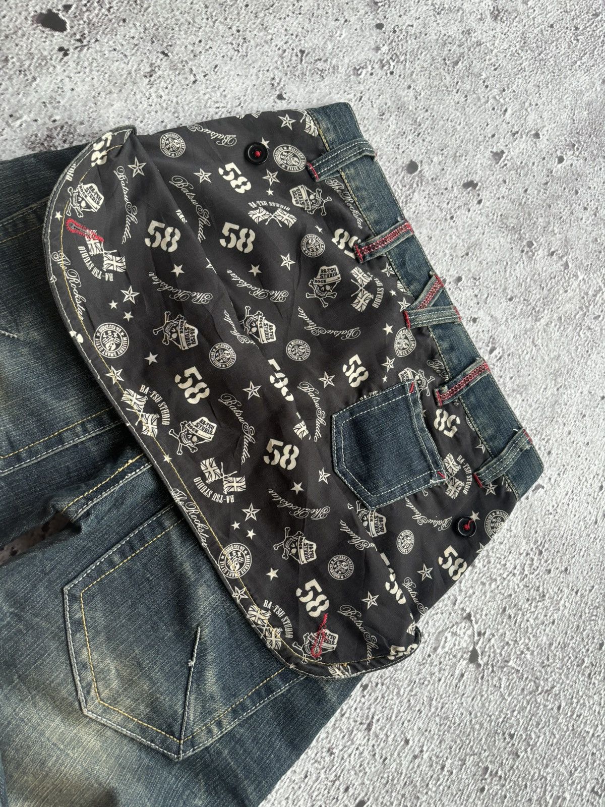 Hysteric Glamour Y2k Ba-tsu studio Skull Punk style Jeans Size US 28 / EU 44 - 4 Thumbnail