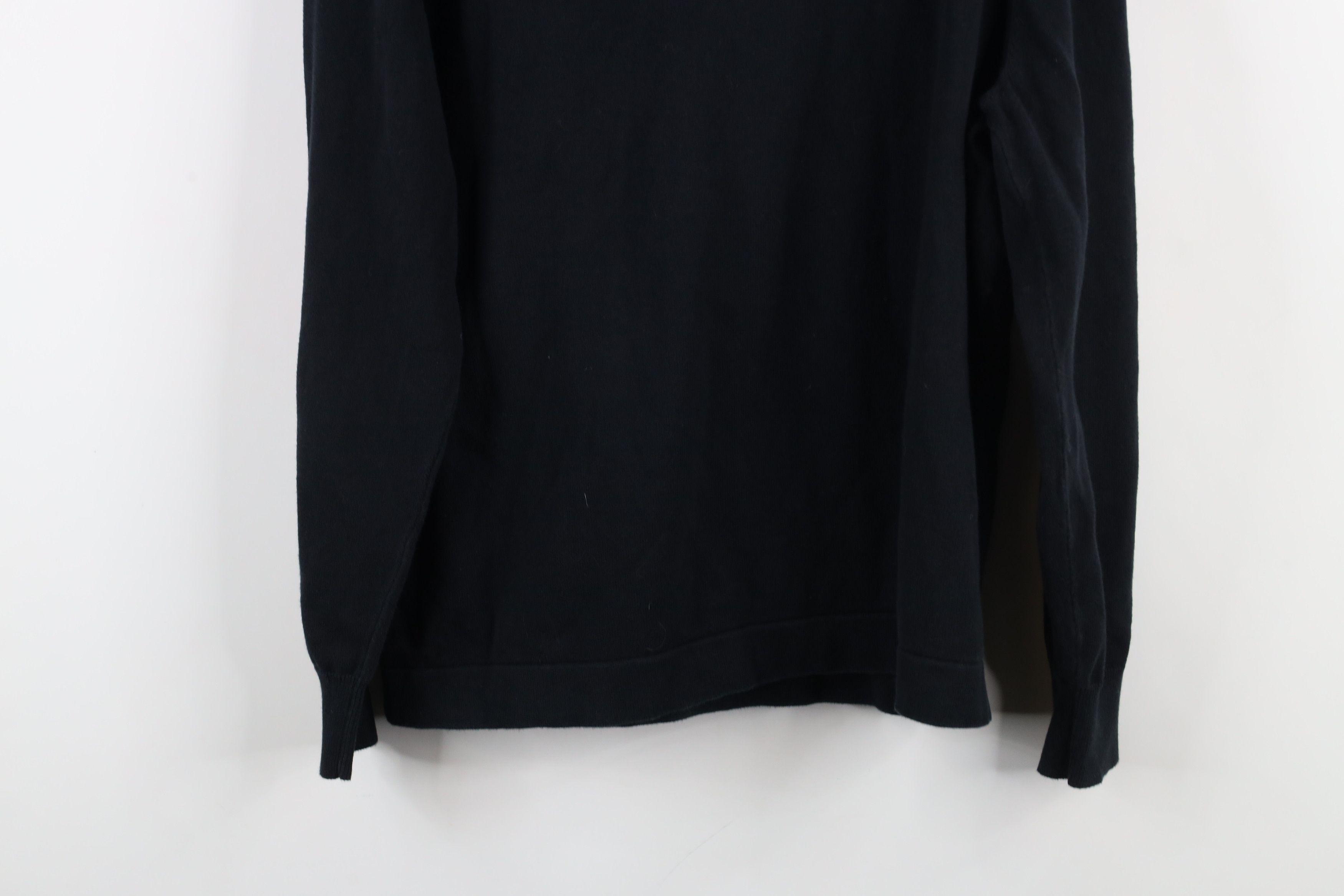 J.Crew × Vintage Vintage Y2K J Crew Blank Cotton Knit Crewneck Sweater Black Size L / US 10 / IT 46 - 8 Thumbnail