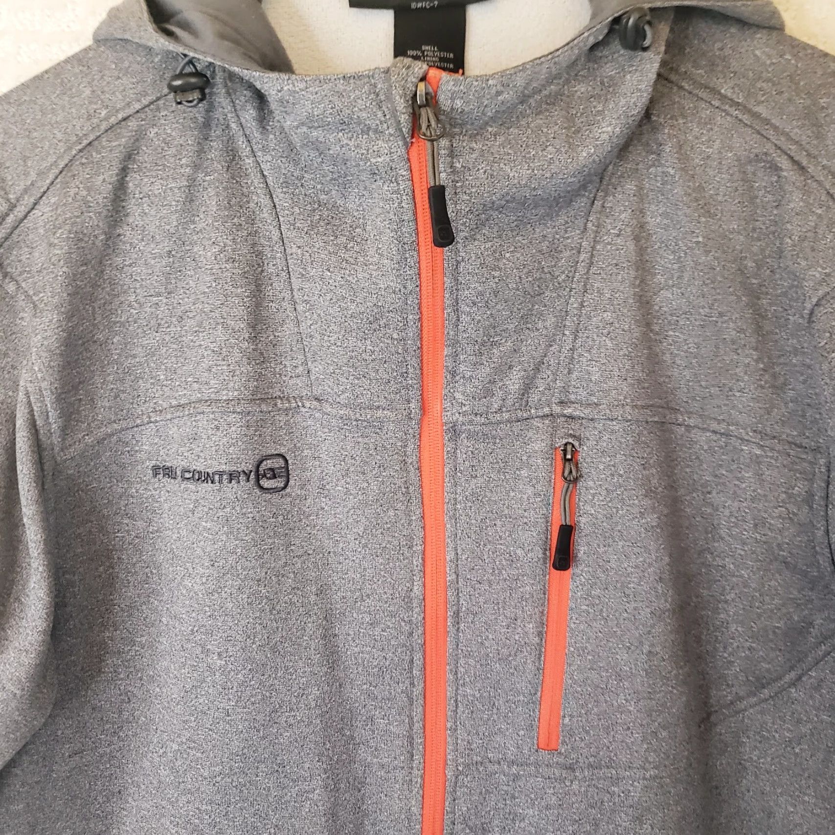 Free Country Free Country Jacket Mens XL Gray Full Zip Outdoor Performance Pockets Jacket Size US XL / EU 56 / 4 - 4 Thumbnail