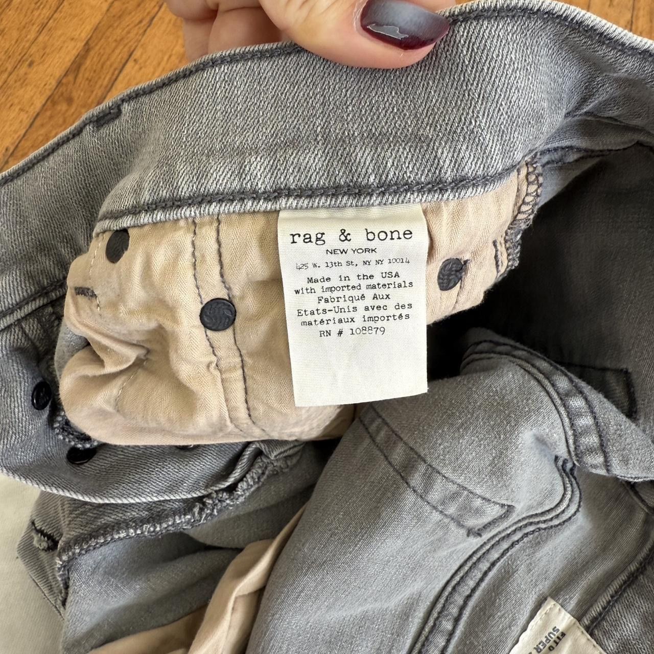 Rag & Bone Rag & Bone Grey 32x32 Fit 0 Super Skinny Denim Size US 32 / EU 48 - 3 Thumbnail