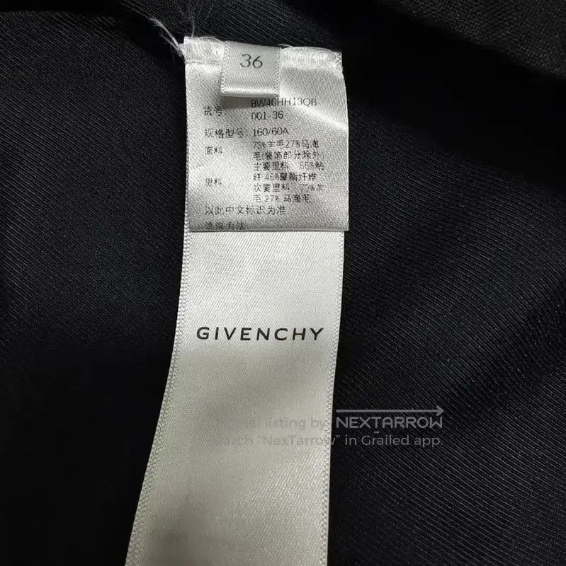 Givenchy Givenchy Black Wool Midi Skirt for Women . Size 28" / US 6 / IT 42 - 4 Thumbnail