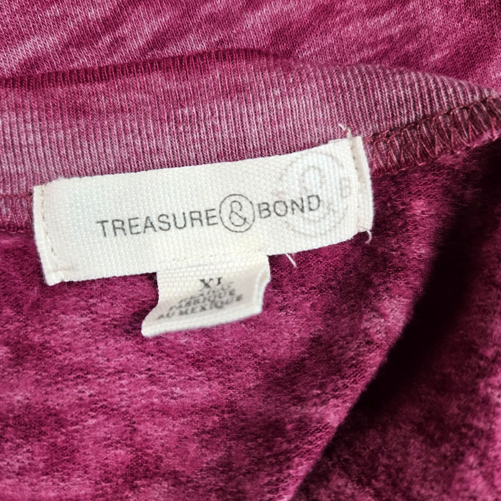 Treasure & Bond Treasure & Bond Womens Pullover Top XL Purple Pink Wide Sleeves Blouse, Long Sleeve, Polyester, Regular, Womens Size XL / US 12-14 / IT 48-50 - 6 Thumbnail