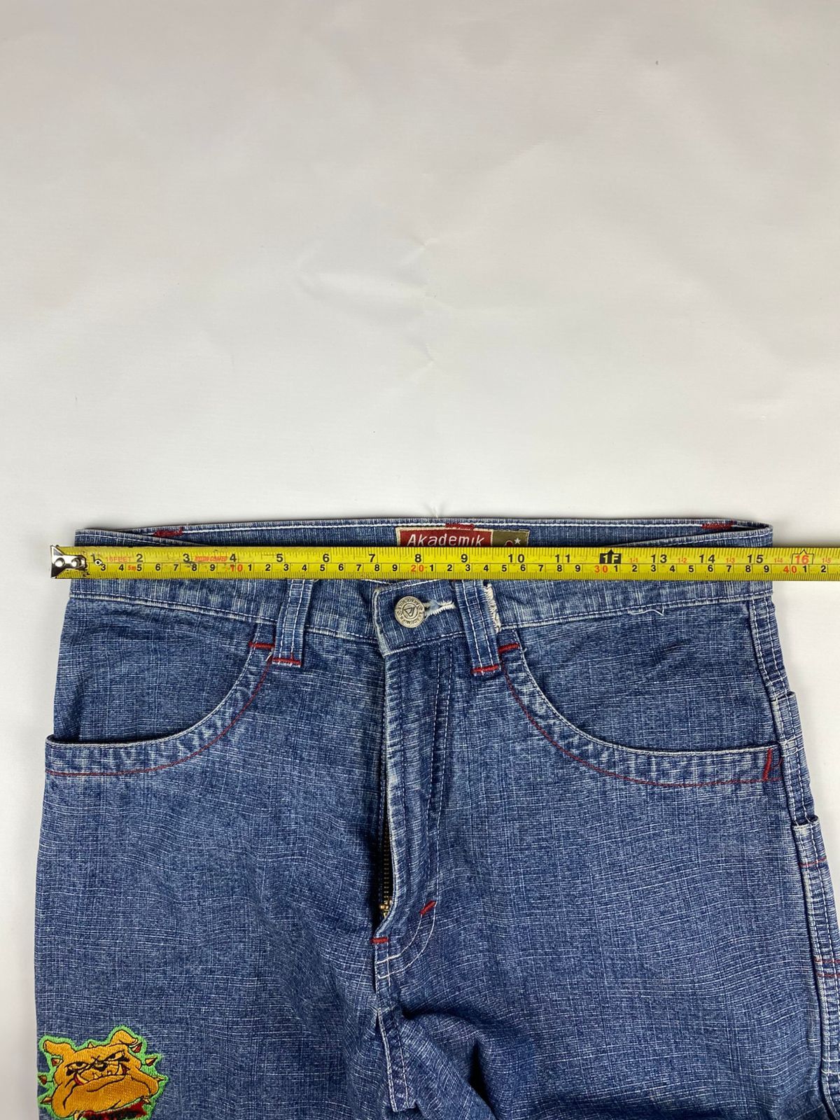 Vintage Akademik Y2K Denim Long Pants