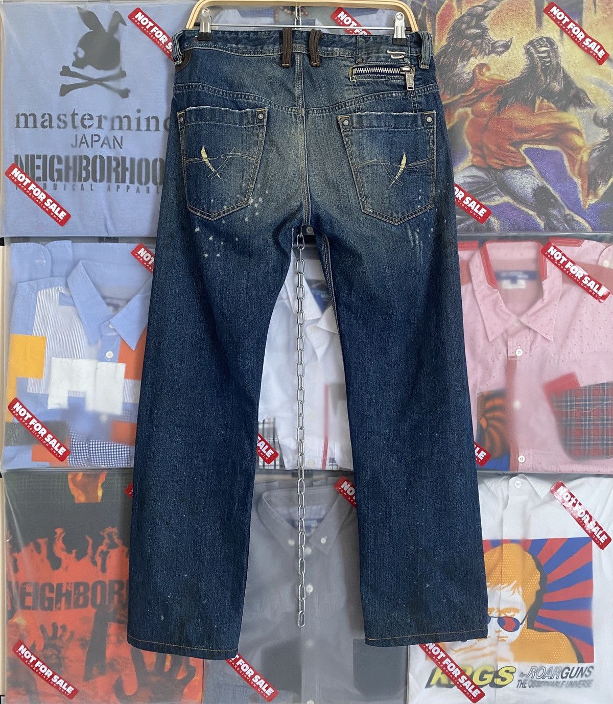 Diesel Vintage 2005 Diesel Onija Wash Denim Distressed Size US 33 - 14 Thumbnail