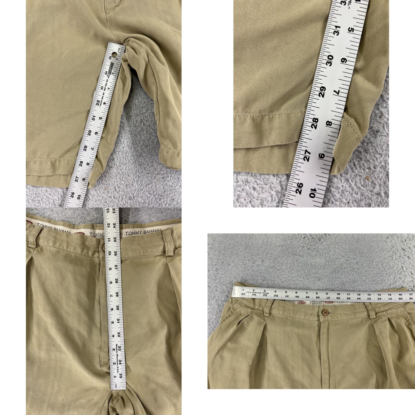 Tommy Bahama Tommy Bahama Shorts Men 38 Beige Pleated Bermuda Silk Blend Casual Cargo Pockets 9in Inseam Beach Aloha Mens Size US 38 / EU 54 - 8 Thumbnail