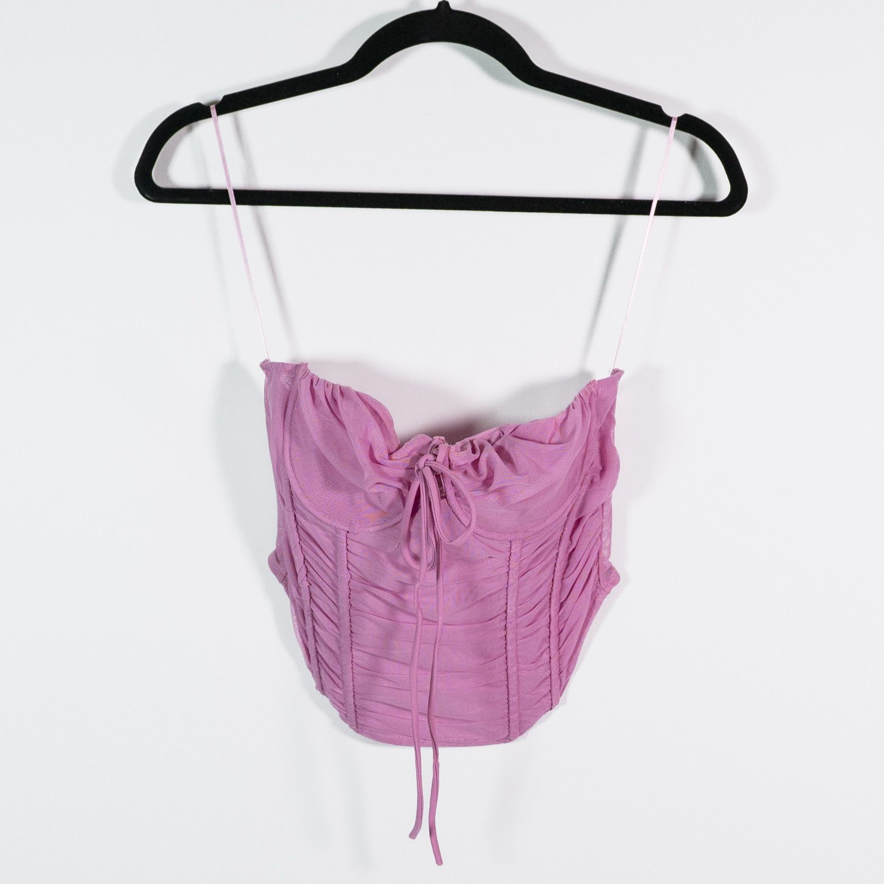 Zara Zara Sheer Tulle Mesh Ruched Corset Size S / US 4 / IT 40 - 1 Thumbnail