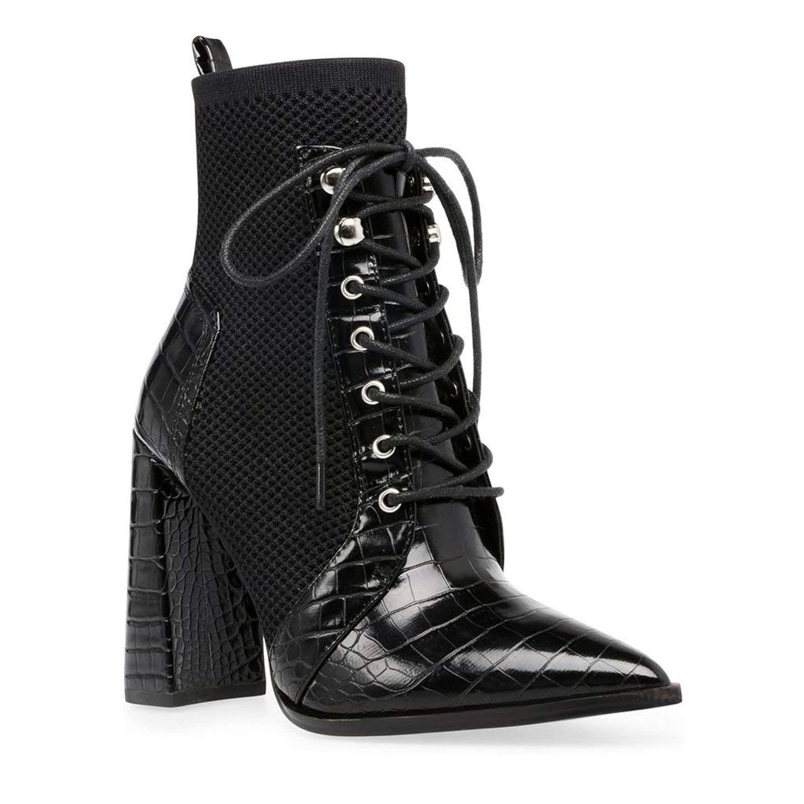 Steve Madden TERRITORY WOMENS KNIT LACE UP ANKLE BOOT size 9