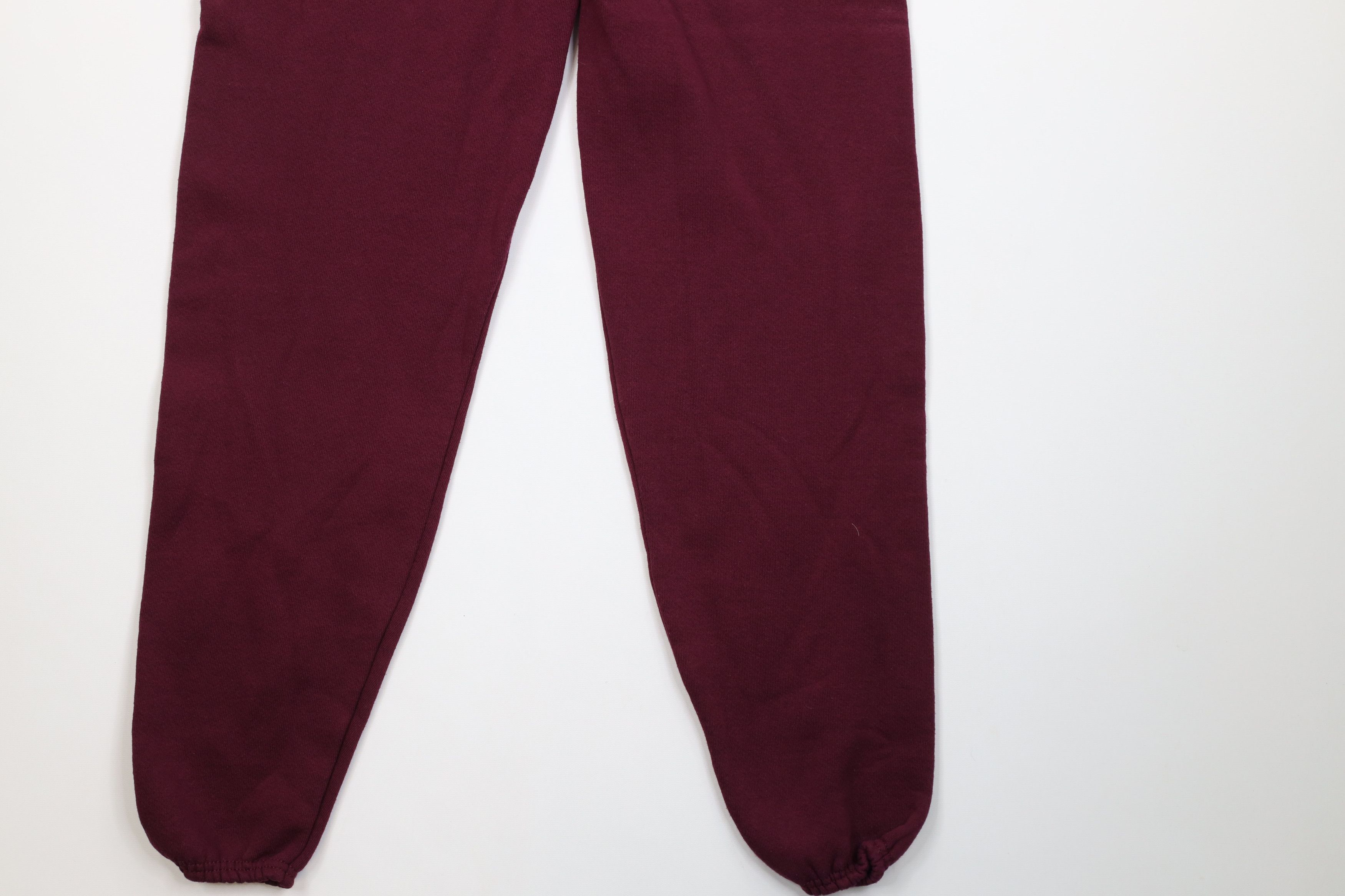 Vintage Vintage 90s Streetwear Heavyweight Sweatpants Joggers Maroon Size US 32 / EU 48 - 11 Thumbnail