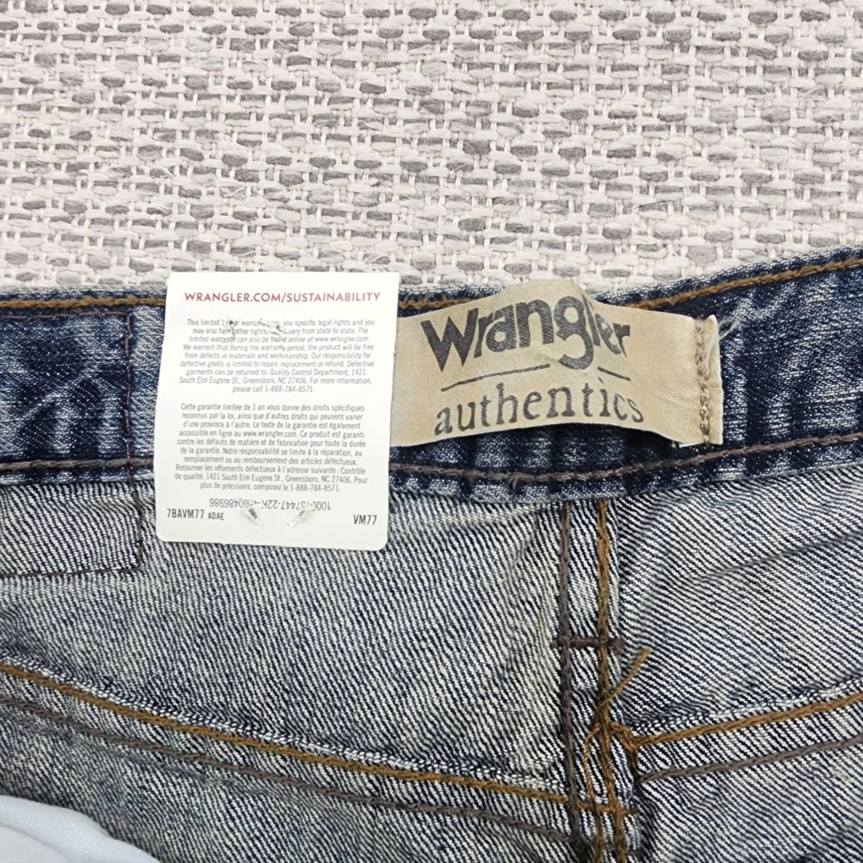 Wrangler Wrangler Authentics Jeans Mens 31x30 Blue Denim Straight Zip Fly Cotton Size US 31 - 5 Thumbnail