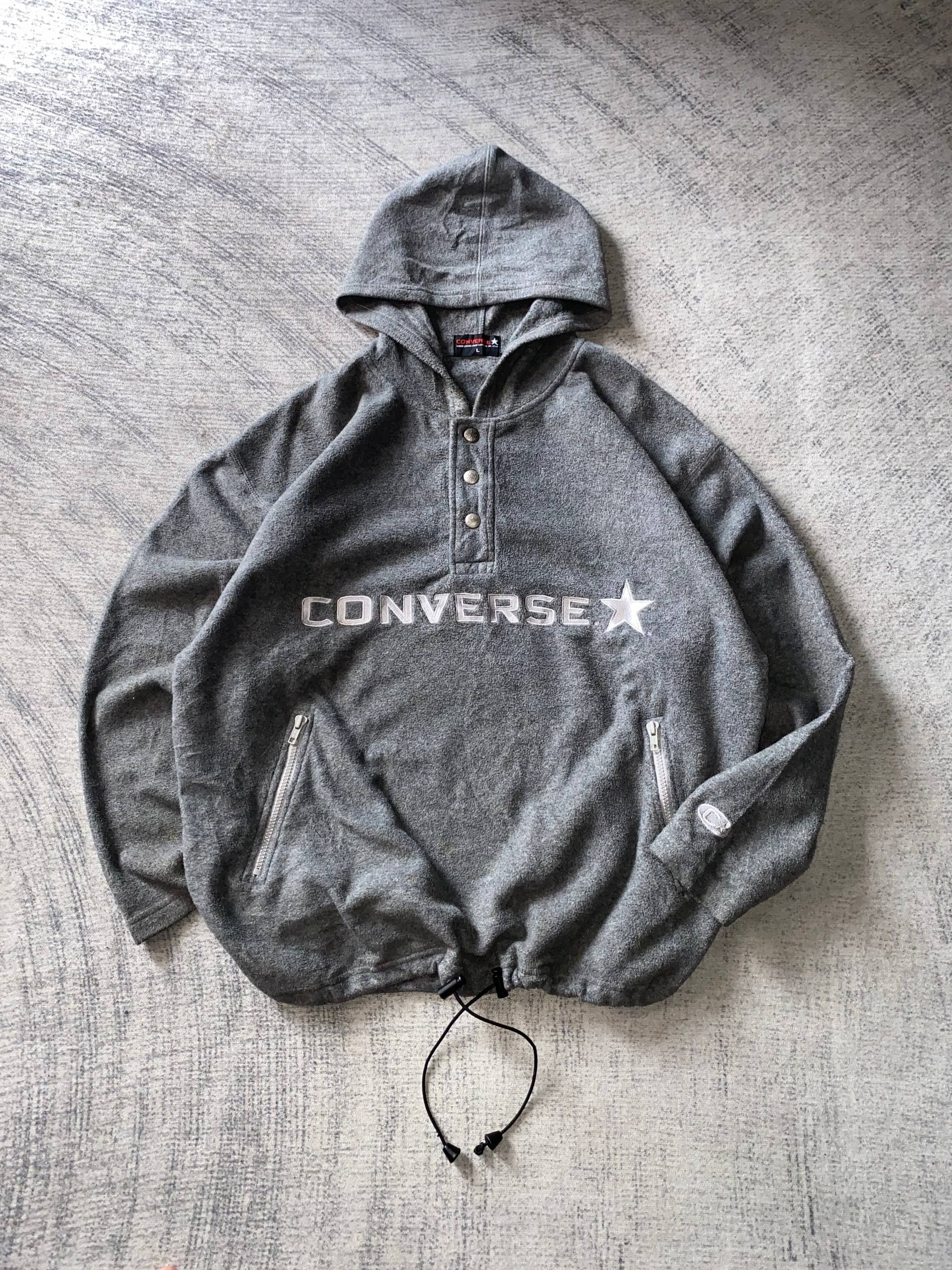 Converse Y2K Converse Fleece Hoodie Size US L / EU 52-54 / 3 - 1 Thumbnail