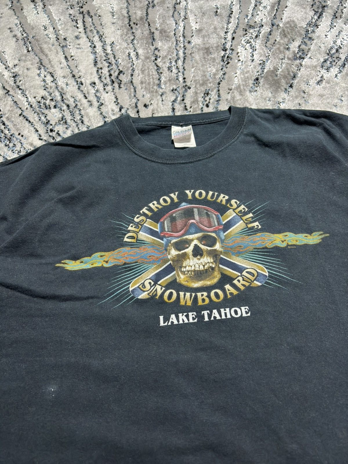 Affliction × Vintage Destroy Yourself Snowboard Vintage T shirt Skull affliction Size US XXL / EU 58 / 5 - 2 Thumbnail