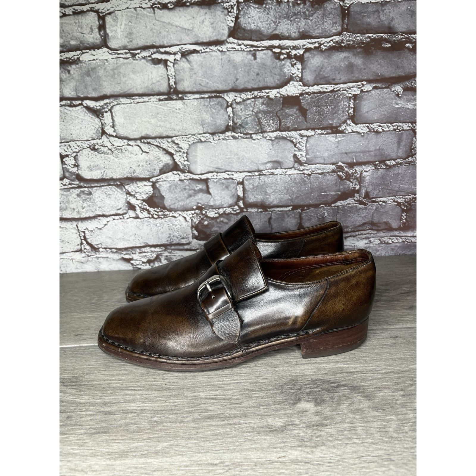 Barker Barker Dark Brown Leather Monk Dress Loafers England Shoes M Size US 7 / EU 40 - 18 Thumbnail