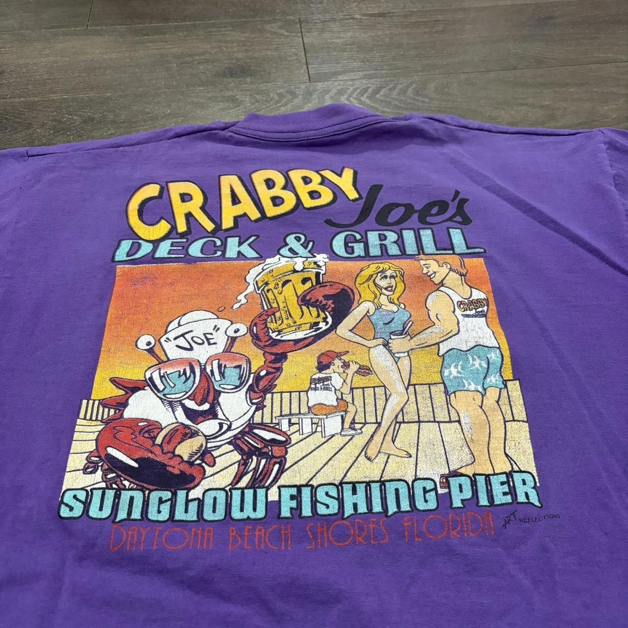 Fruit Of The Loom Vintage crabby joes deck and grill t shirt 90s L Size US L / EU 52-54 / 3 - 4 Thumbnail