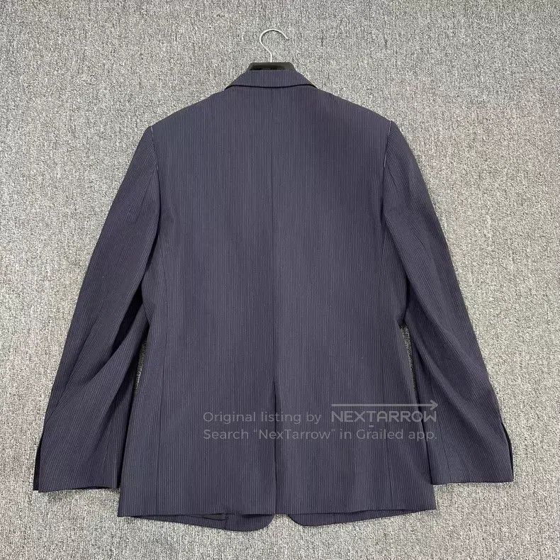 Dior Dior Navy Pinstripe Notched Lapel Suit Jacket Size US S / EU 44-46 / 1 - 4 Thumbnail