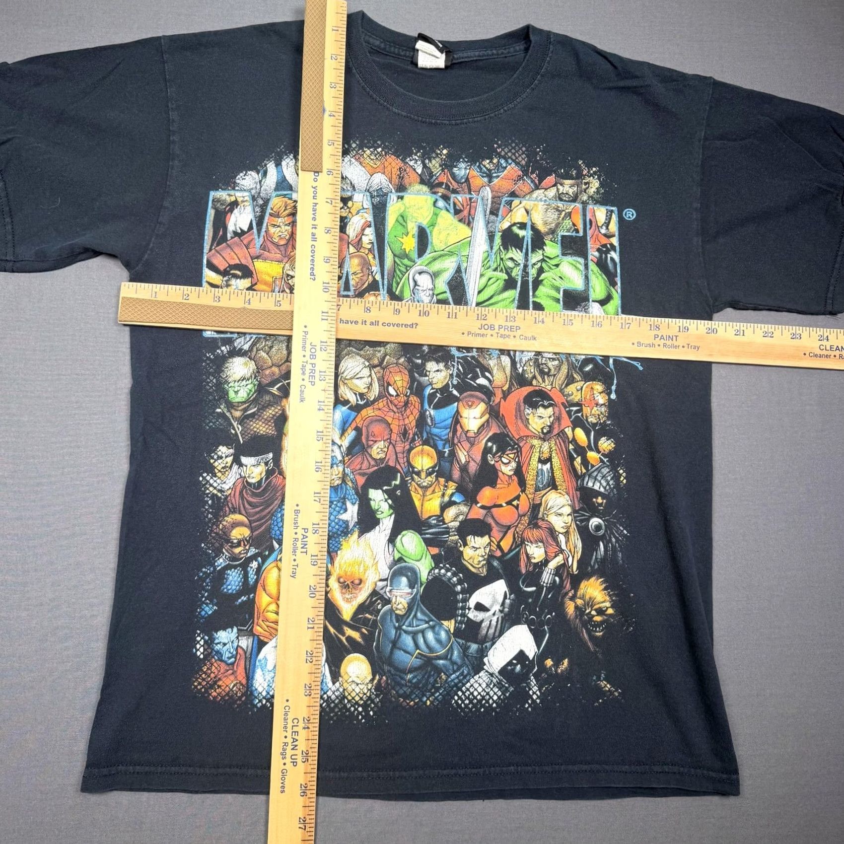 Vintage Marvel Shirt Mens Medium Black Collage Graphic Tee Superhero Mad Engine Size US M / EU 48-50 / 2 - 6 Thumbnail