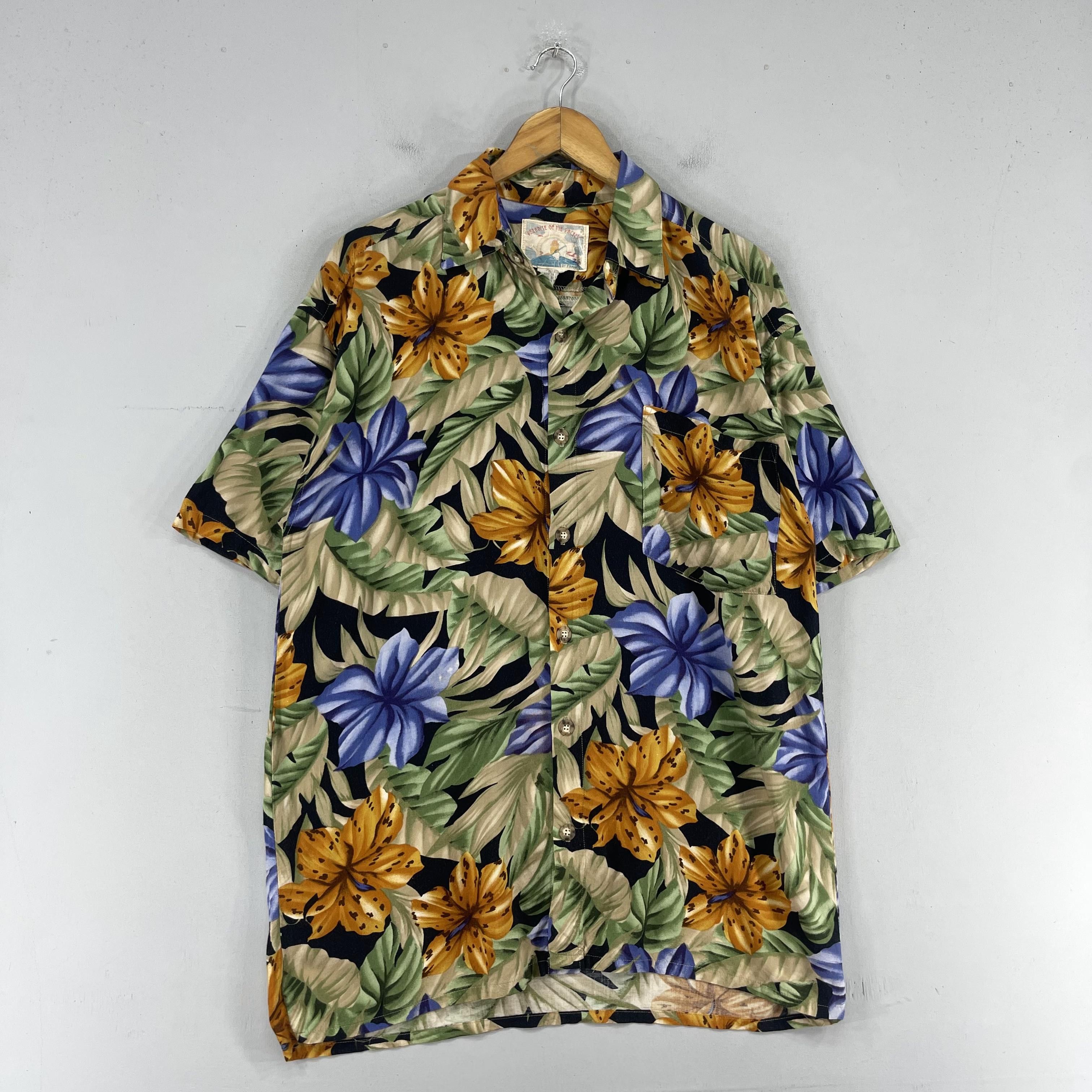 Vintage Vintage 90's FRANK Hawaii Floral Rayon Button Up Shirt Size US M / EU 48-50 / 2 - 4 Thumbnail