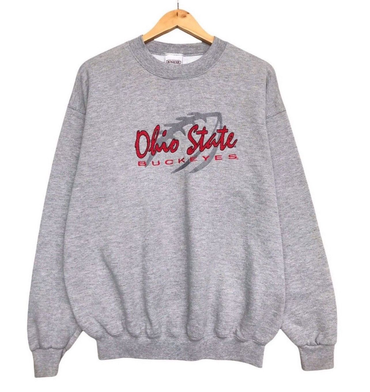 Vintage Vintage 90s Ohio State Embroidered Spellout Sweatshirt Size US L / EU 52-54 / 3 - 1 Thumbnail
