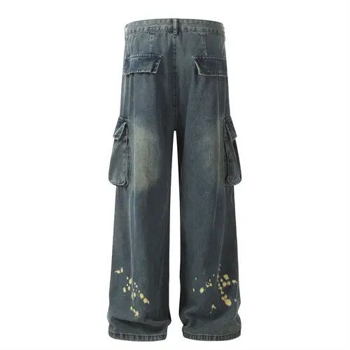 VIBE Men's American street style multi-pocket cargo jeans Size US 32 / EU 48 - 8 Thumbnail