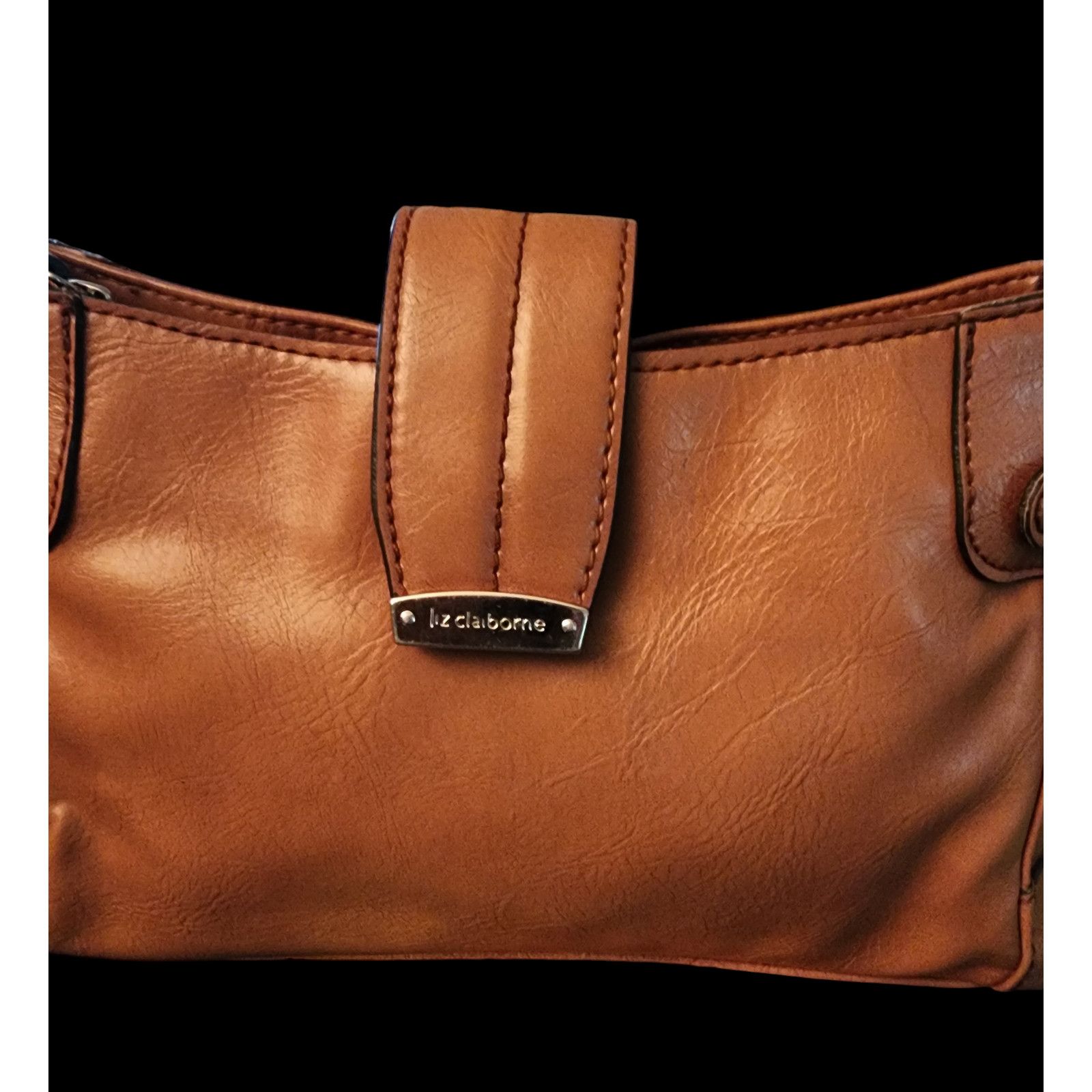 Liz Claiborne Liz Claiborne Faux Leather Small Handbag Purse tan Size ONE SIZE - 8 Thumbnail