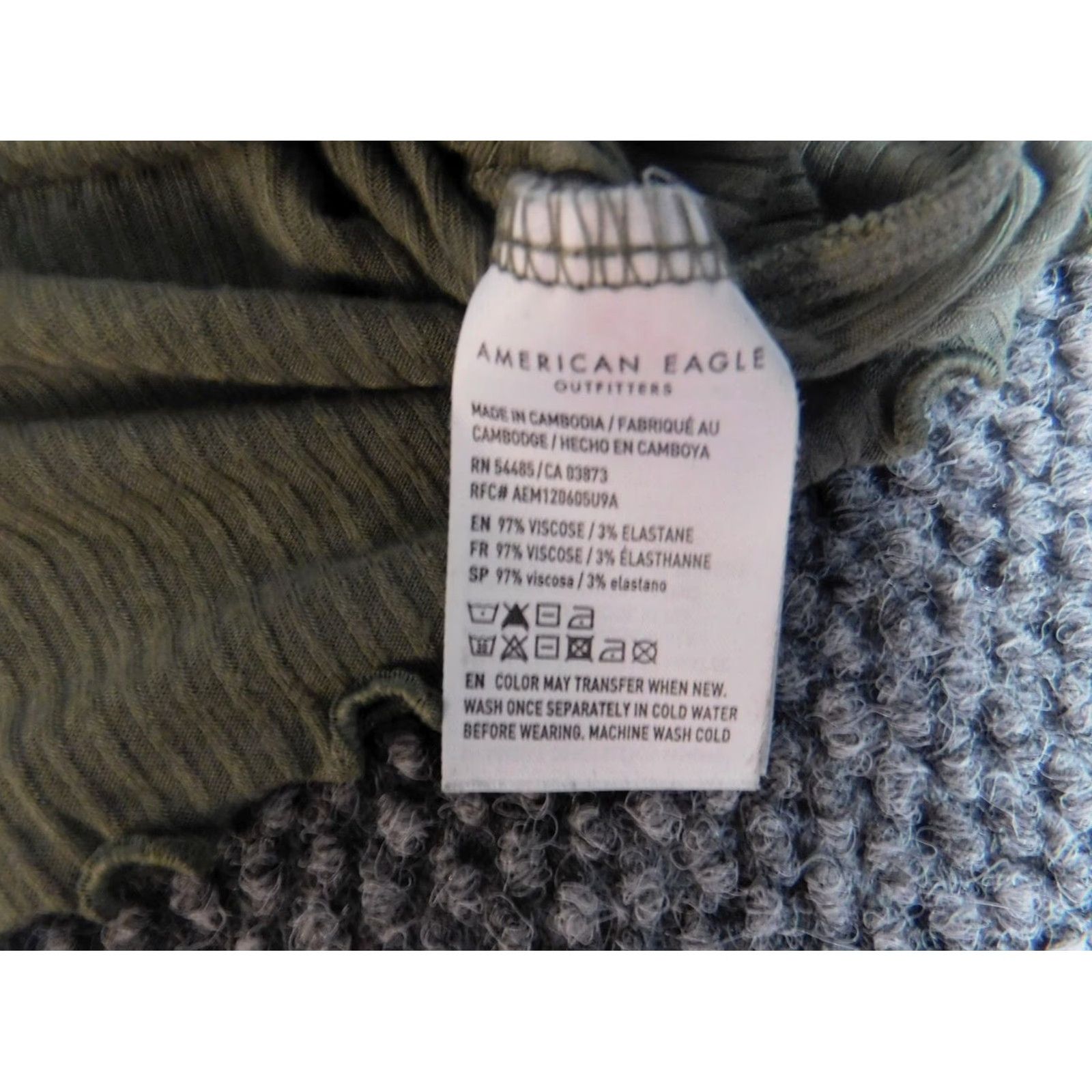 American Eagle Outfitters American Eagle Outfitters Blouse Shirt Womens M Green Short Sleeve Knitted Pocket Collared Button-Down Stretch Regular Size M / US 6-8 / IT 42-44 - 7 Thumbnail