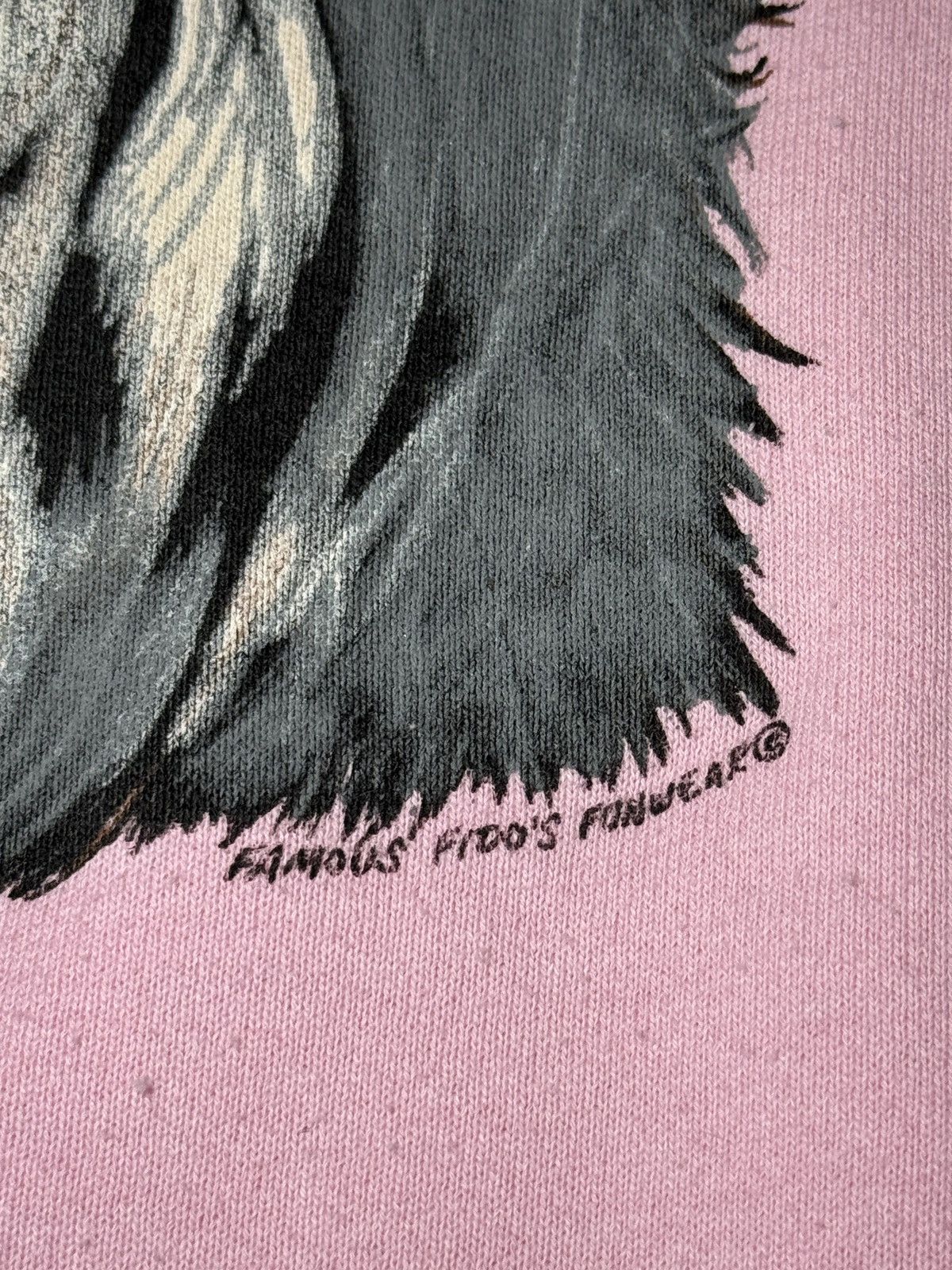 Fruit Of The Loom Schnauzer Vintage Fidos Funwear Lrg Pink Dog Crewneck Size L / US 10 / IT 46 - 3 Thumbnail