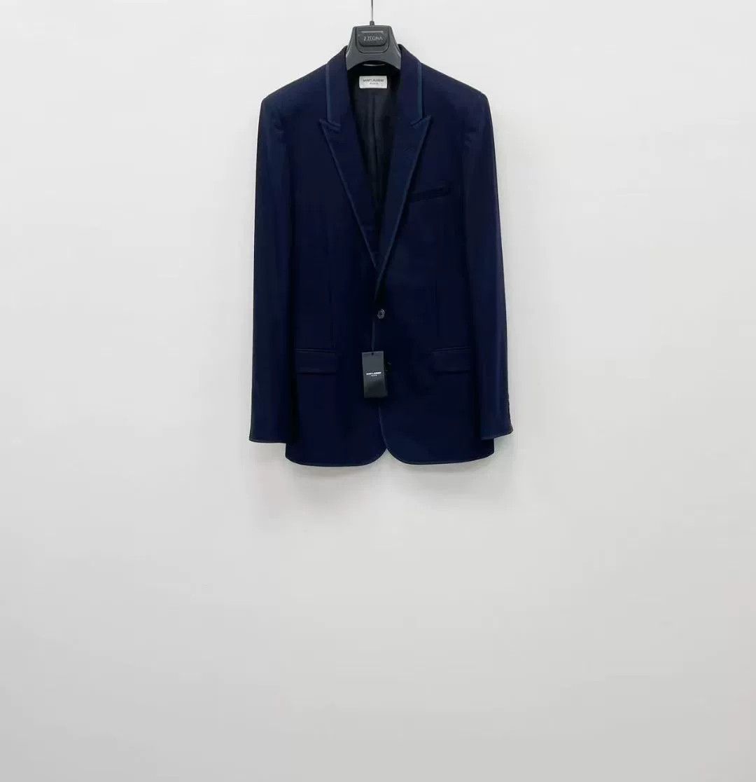 Saint Laurent Paris Saint Laurent Wool Blazer with Silk Lining Size US L / EU 52-54 / 3 - 1 Thumbnail