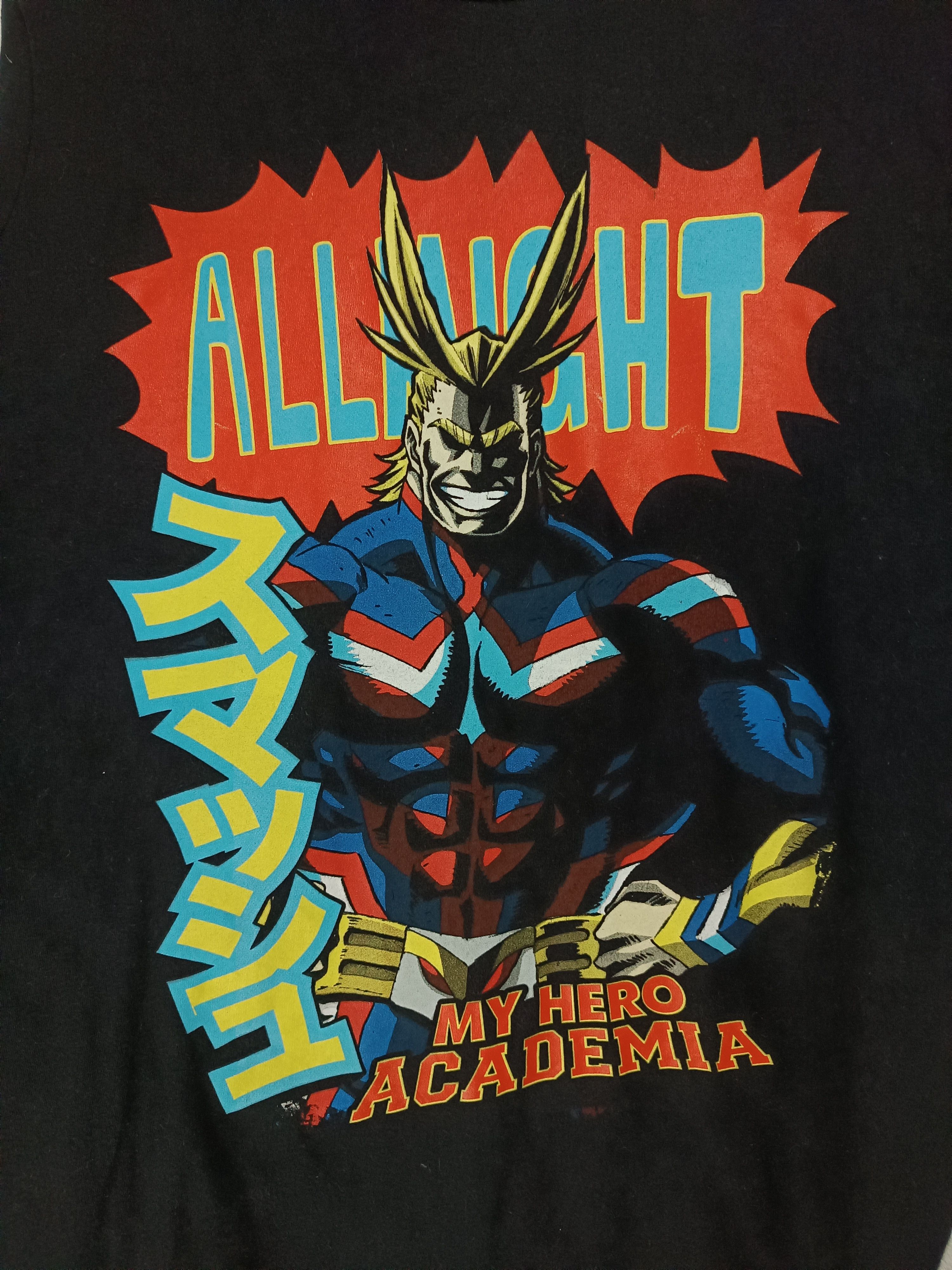 Anime VINTAGE MY HERO ACADEMIA ALL MIGHT TEE deku naruto one piece Size US M / EU 48-50 / 2 - 11 Thumbnail