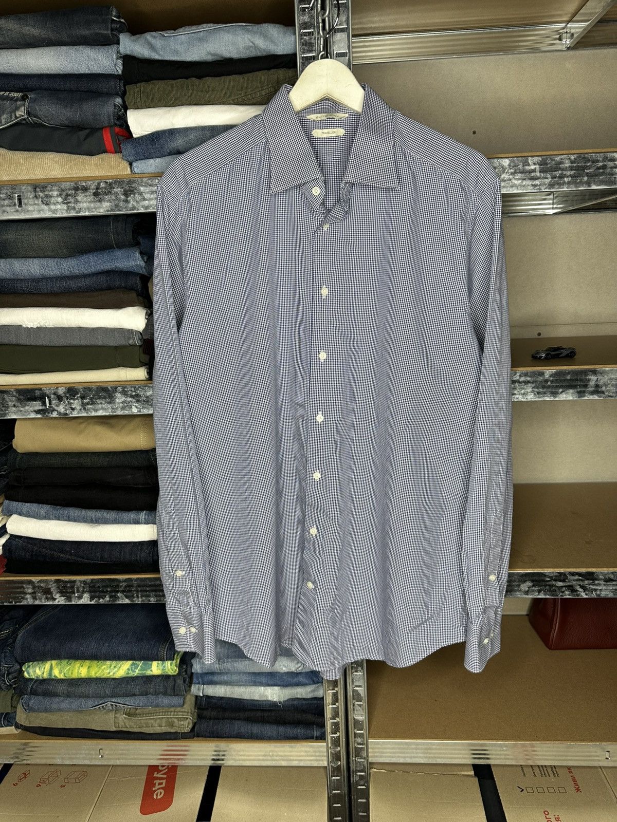 Suitsupply Suitsupply Checkered Shirt EU 44 XL Luxury Size US XL / EU 56 / 4 - 1 Thumbnail