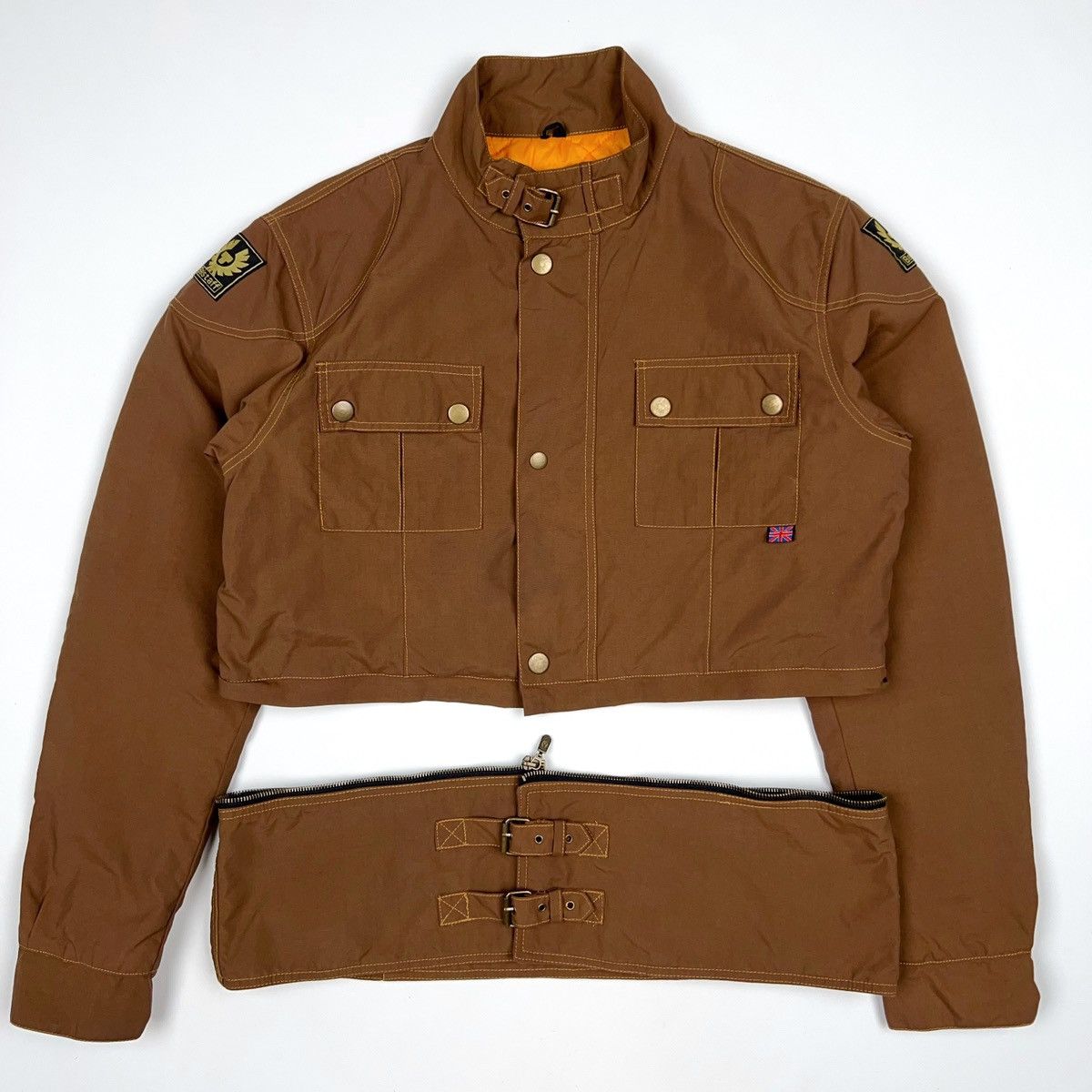 Belstaff Belstaff Gold Label Short Jacket Crop Bomber Zip Brown Biker Size XXL / US 16-18 / IT 52-54 - 1 Thumbnail