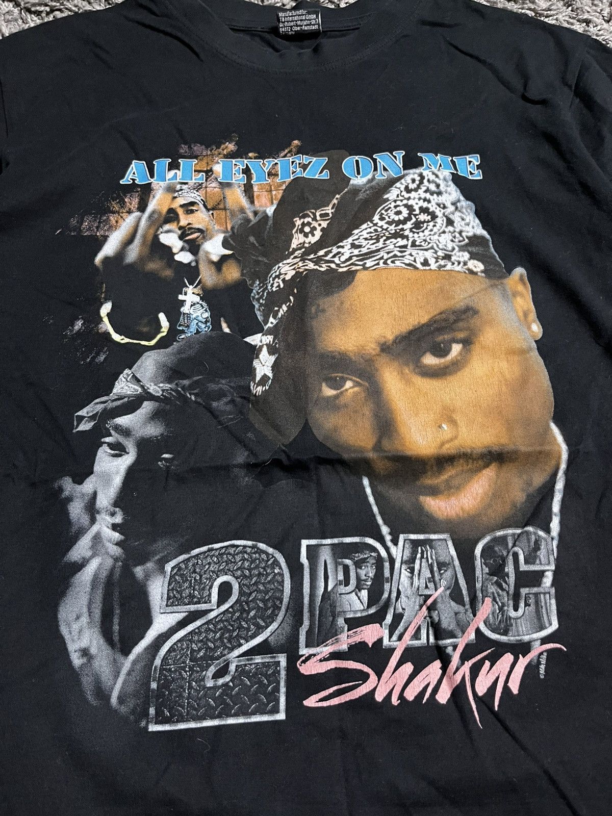 Band Tees 2Pac Shakur "All Eyez On Me" Tee by Mister Tee Size US L / EU 52-54 / 3 - 3 Thumbnail