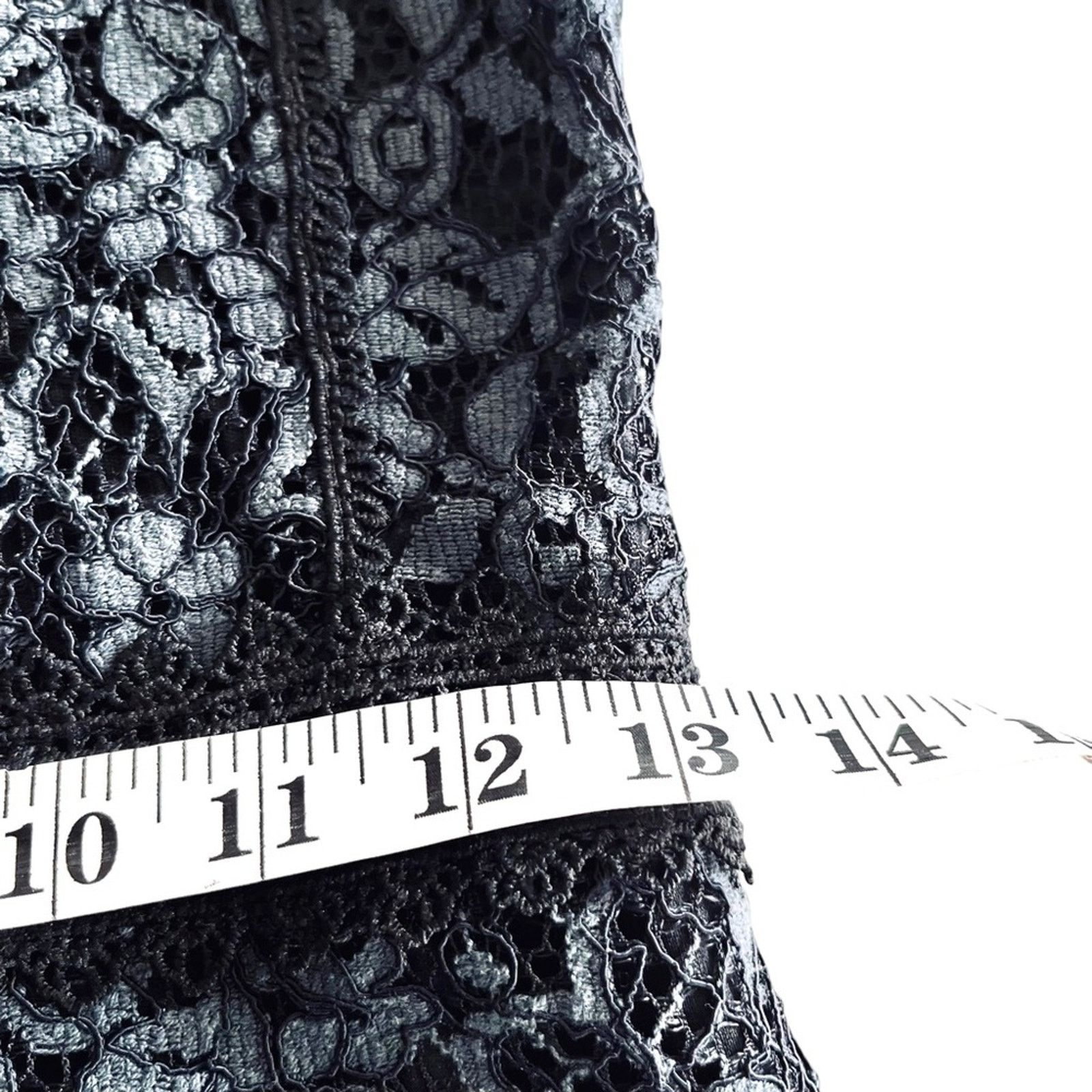 Zara Zara green black contrasting lace dress size Large Size L / US 10 / IT 46 - 8 Thumbnail