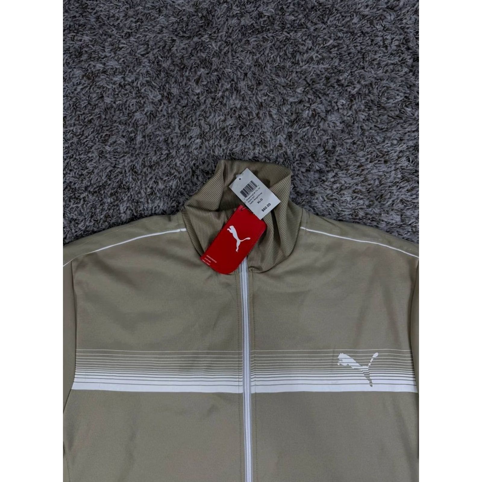 Puma VINTAGE Puma Streaming Cat Track Jacket Beige Men's XL Retro Full Zip Long Sleeve Polyamide Polyester Spring Fall Activewear Men Size XL Beige Retro Size US XL / EU 56 / 4 - 3 Thumbnail